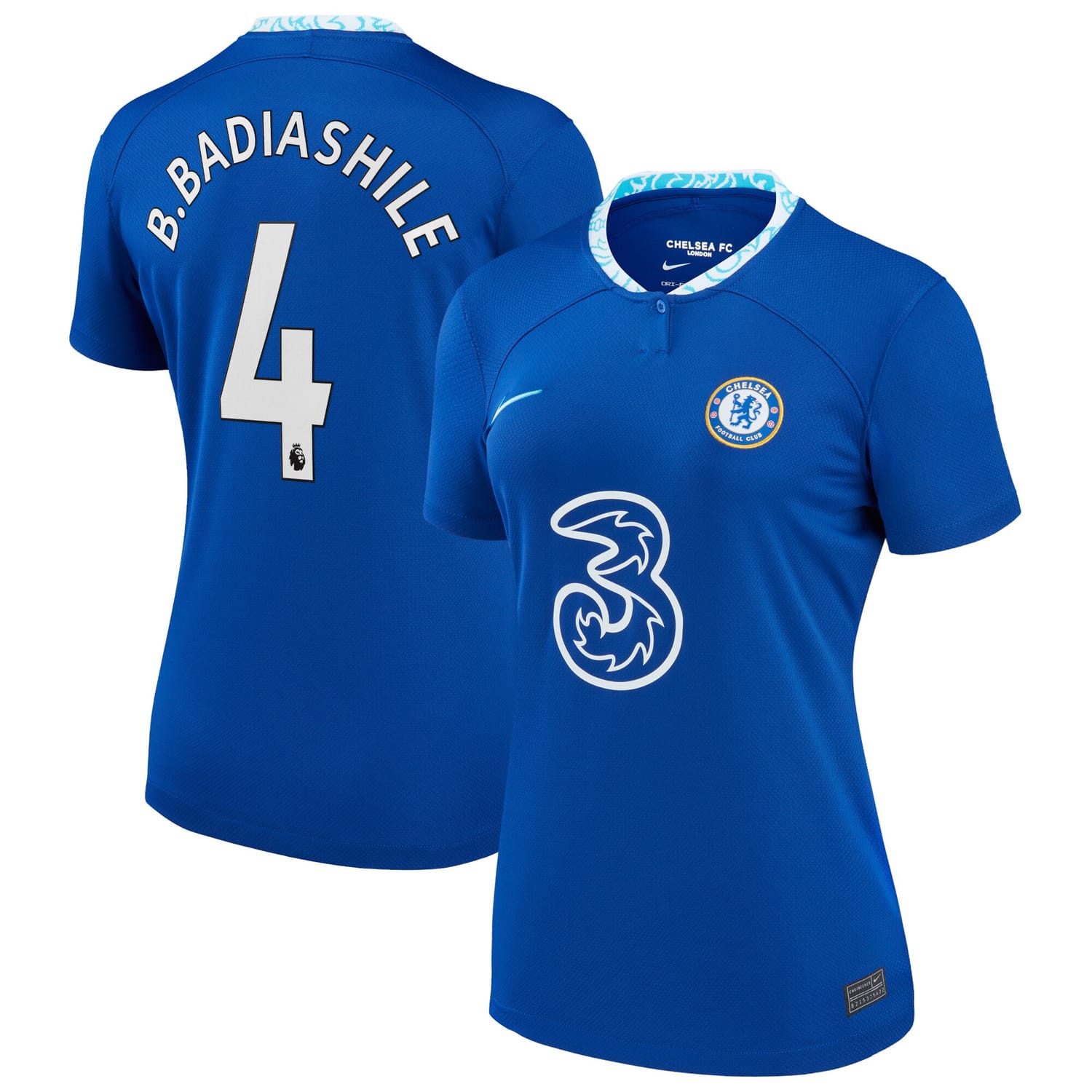 Premier League Chelsea Home Jersey Shirt 2022-23 player Benoît Badiashile 4 printing for Women