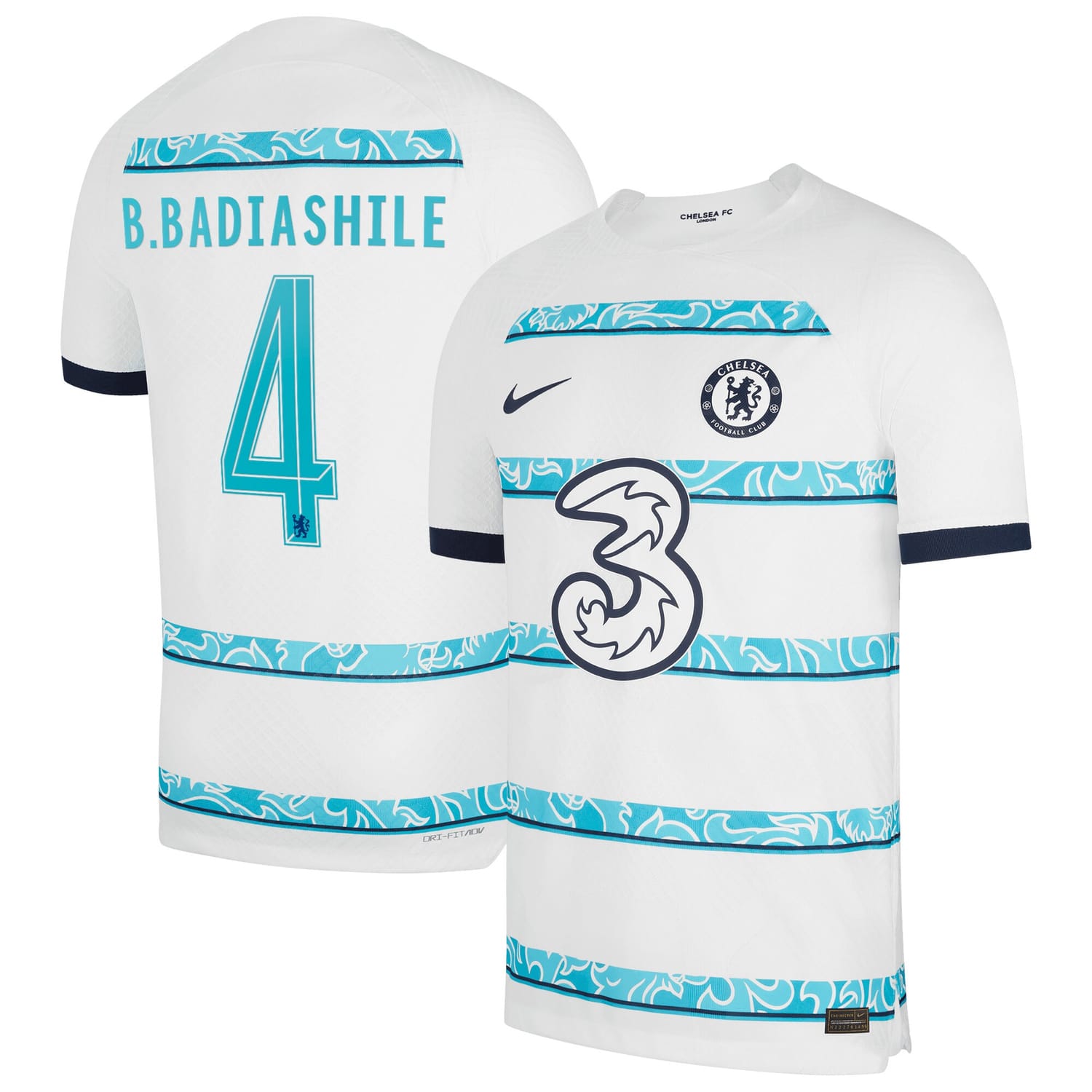 Premier League Chelsea Away Cup Authentic Jersey Shirt 2022-23 player Benoît Badiashile 4 printing for Men