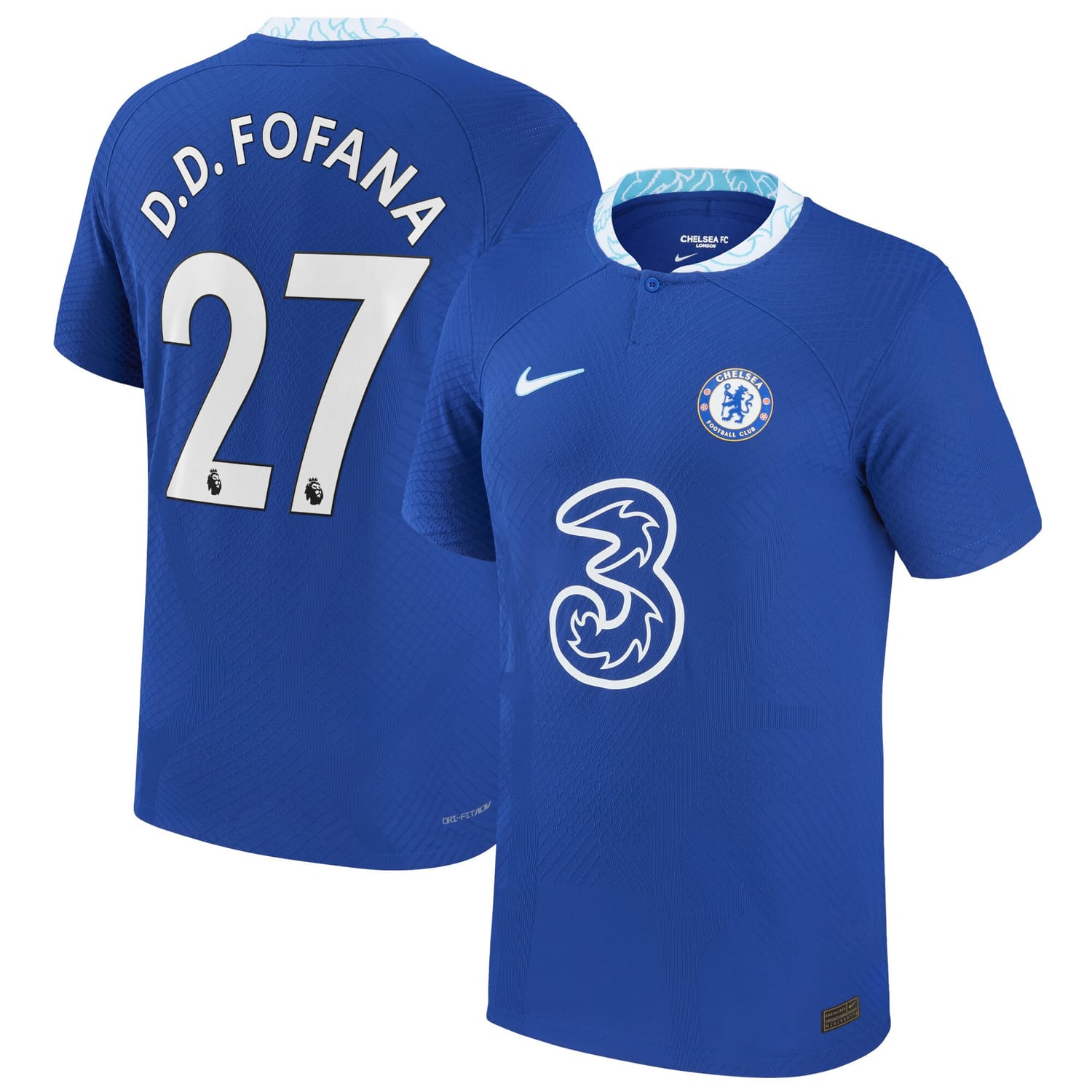 Premier League Chelsea Home Authentic Jersey Shirt 2022-23 player David Datro Fofana 27 printing for Men