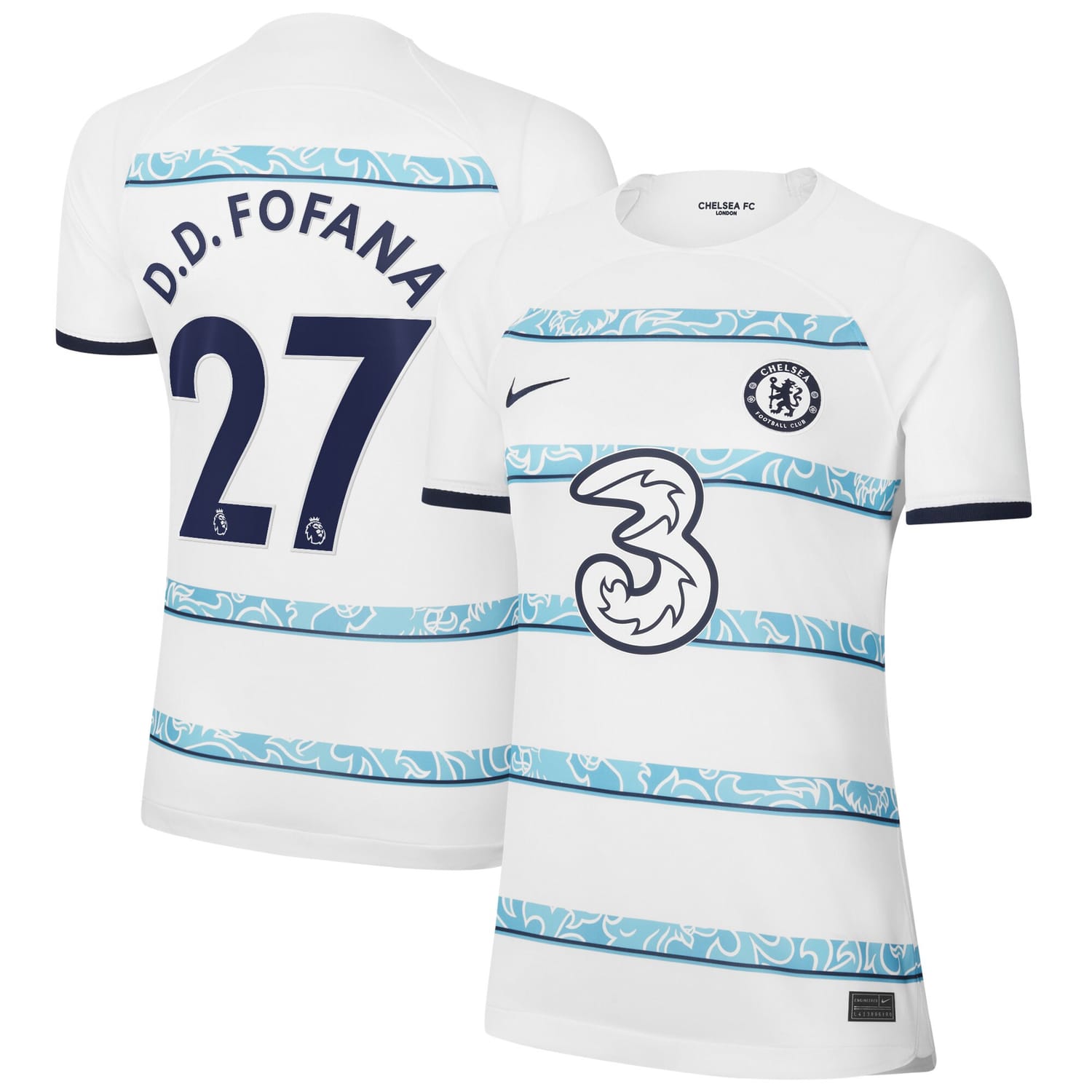 Premier League Chelsea Away Jersey Shirt 2022-23 player David Datro Fofana 27 printing for Women