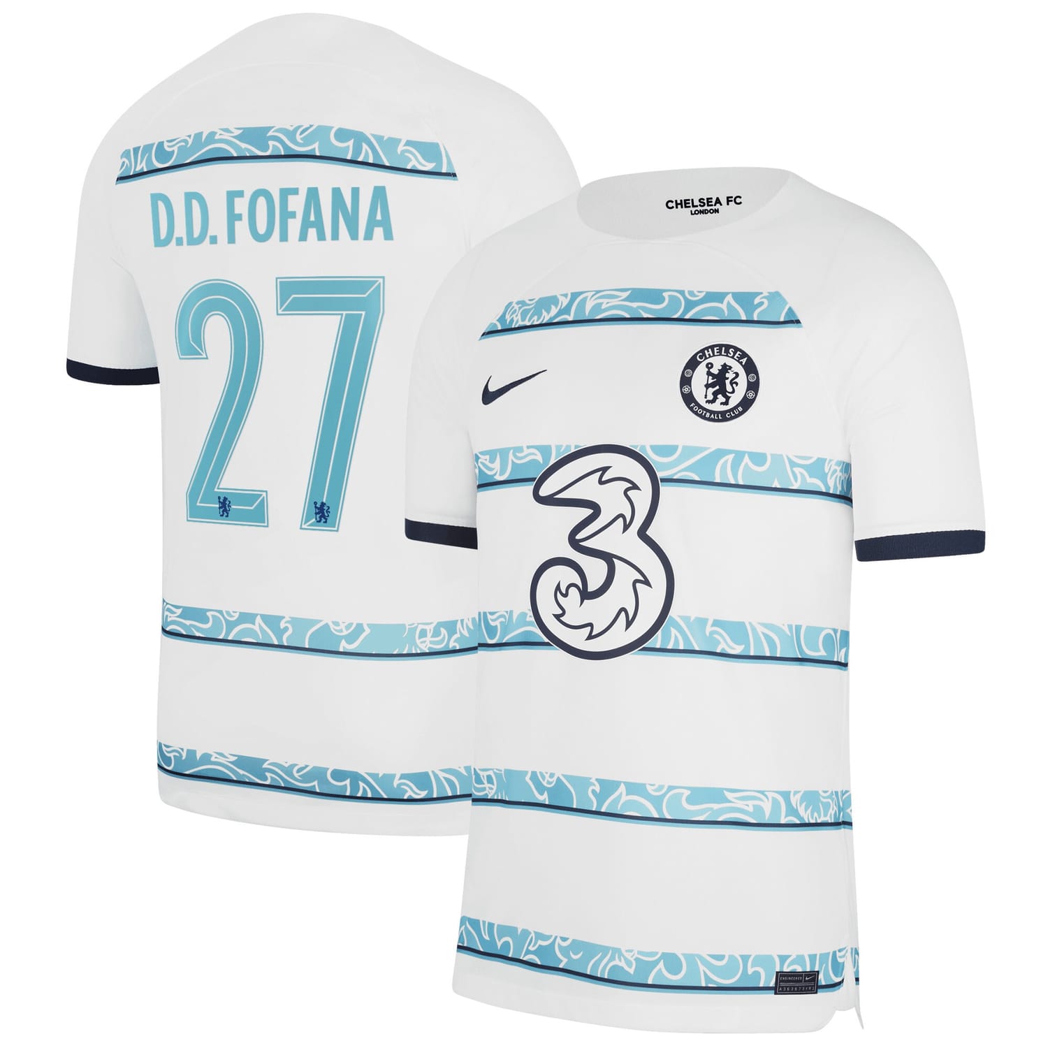 Premier League Chelsea Away Cup Jersey Shirt 2022-23 player David Datro Fofana 27 printing for Men