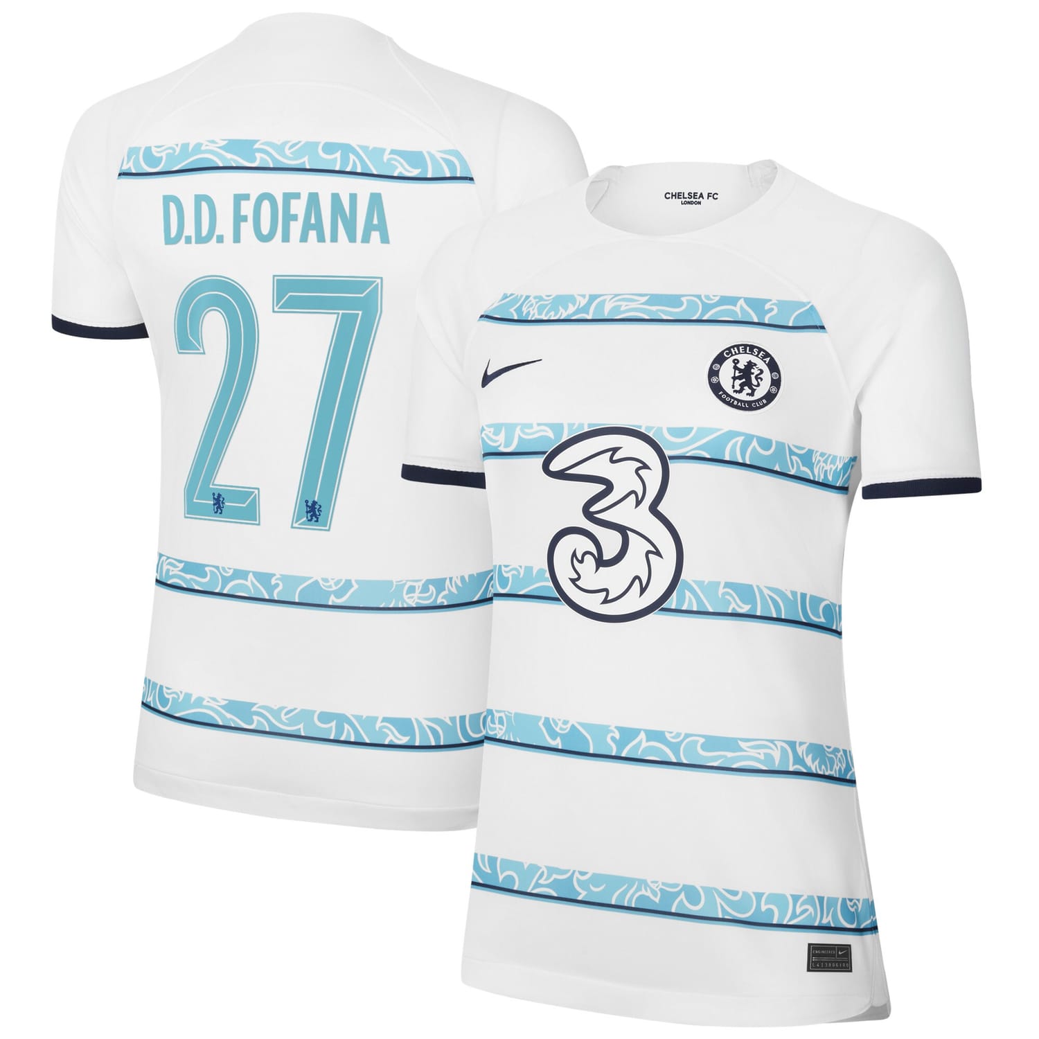 Premier League Chelsea Away Cup Jersey Shirt 2022-23 player David Datro Fofana 27 printing for Women