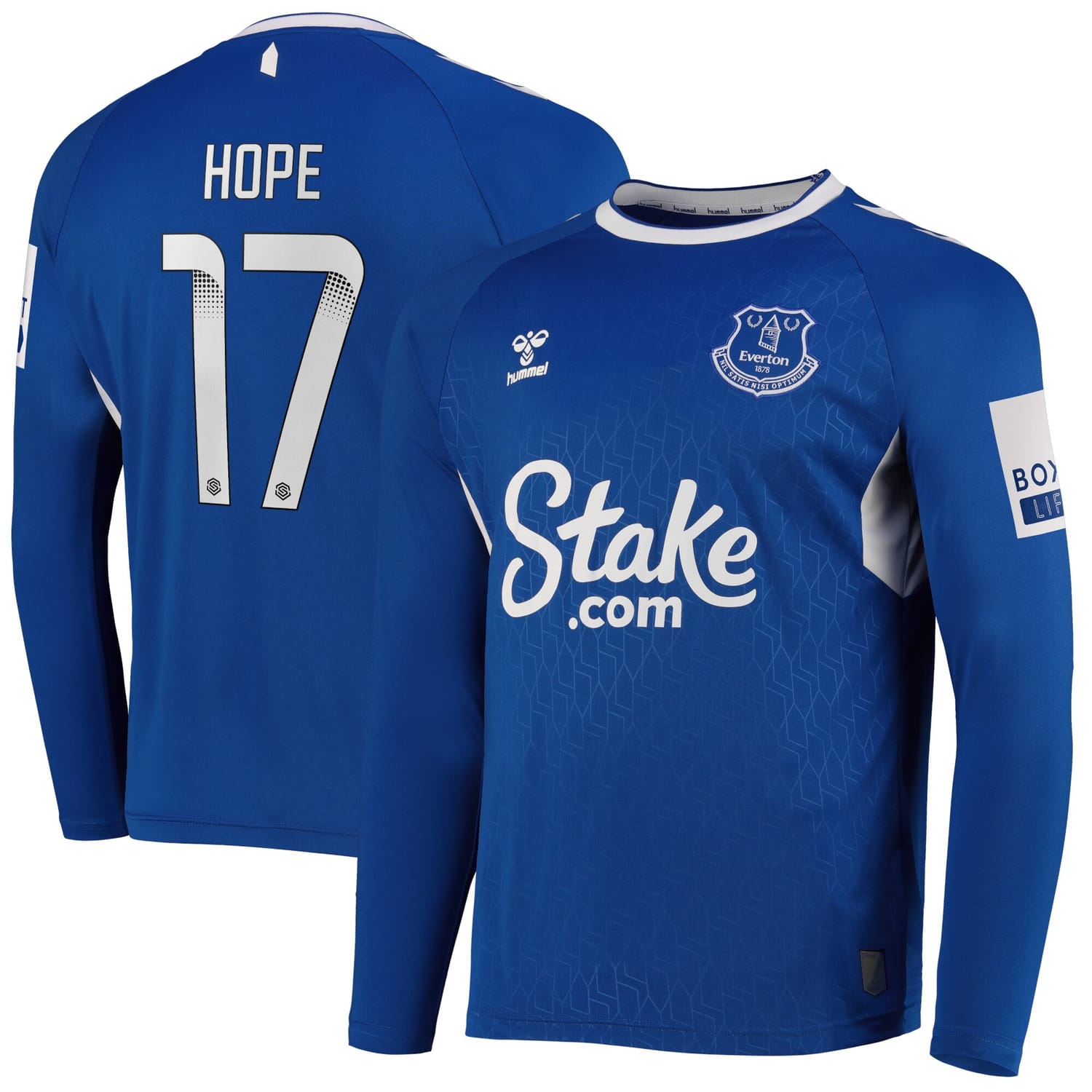 Premier League Everton Home WSL Jersey Shirt Long Sleeve 2022-23 player Lucy Hope 17 printing for Men