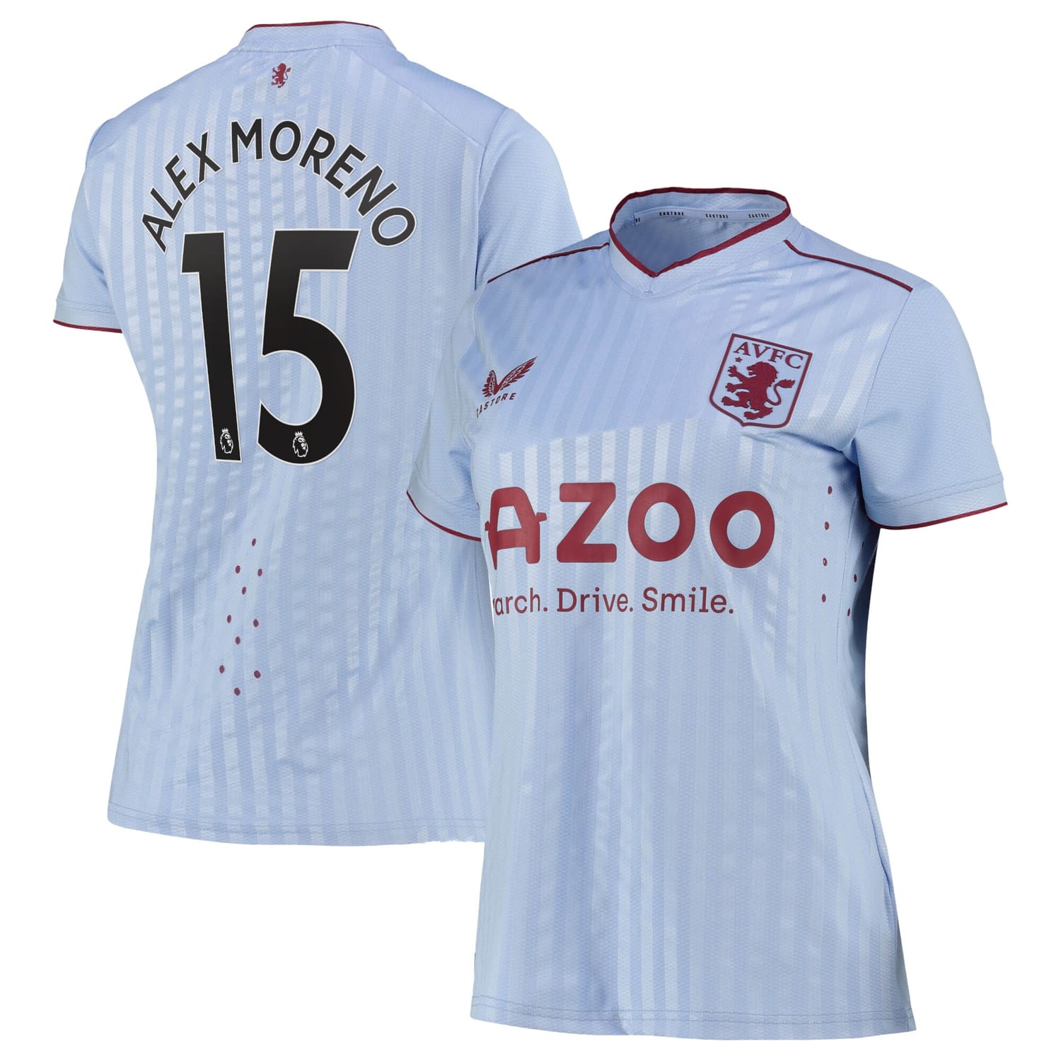 Premier League Aston Villa Away Pro Jersey Shirt 2022-23 player Alex Moreno 15 printing for Women