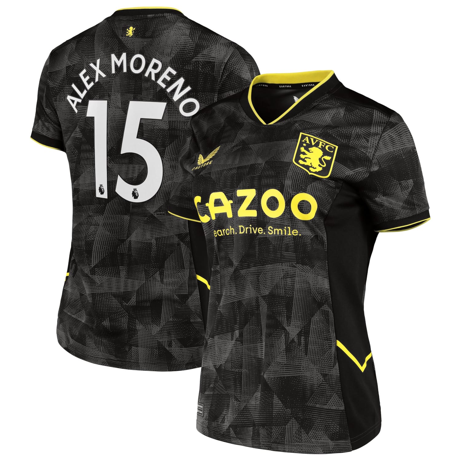Premier League Aston Villa Third Jersey Shirt 2022-23 player Alex Moreno 15 printing for Women