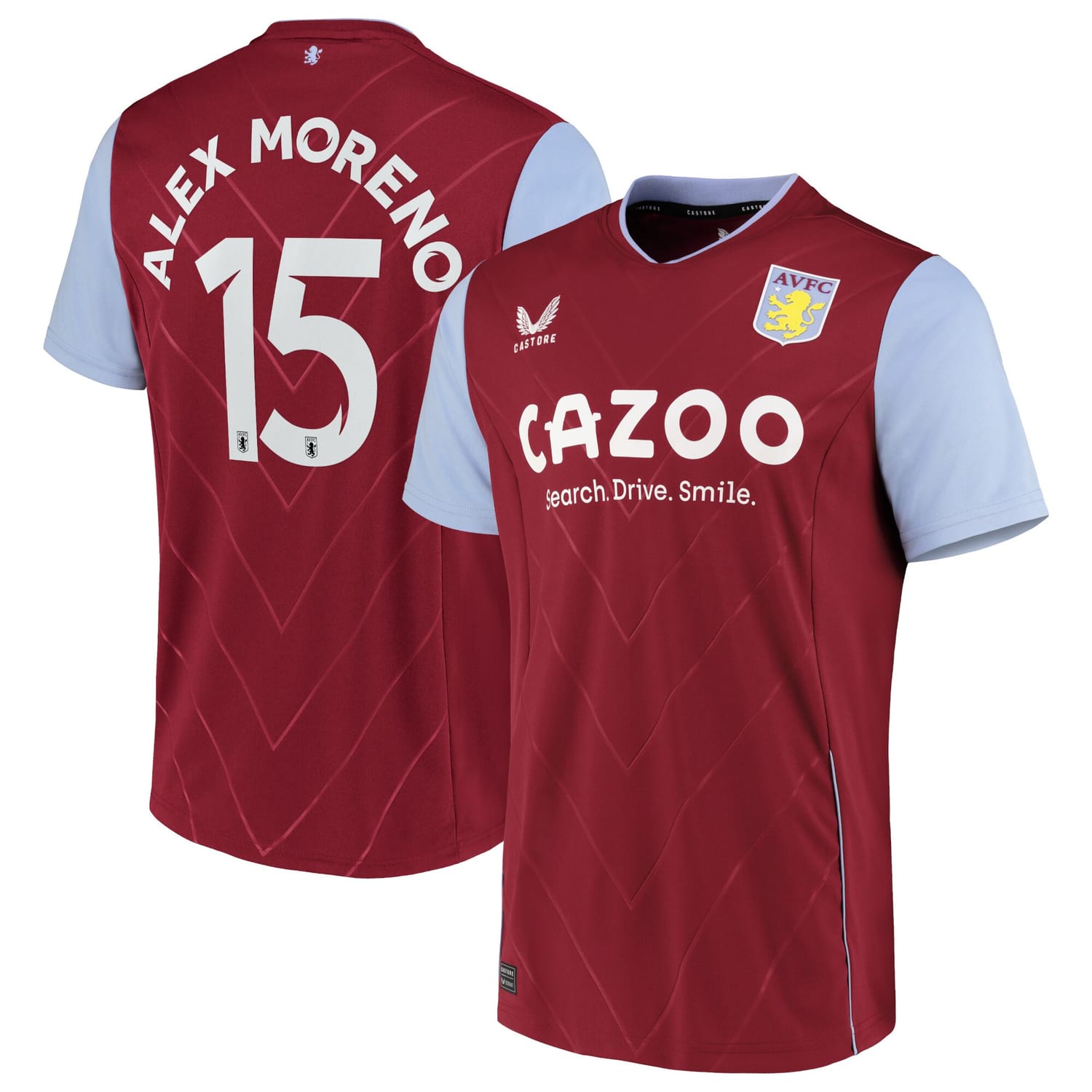 Premier League Aston Villa Home Cup Jersey Shirt 2022-23 player Alex Moreno 15 printing for Men