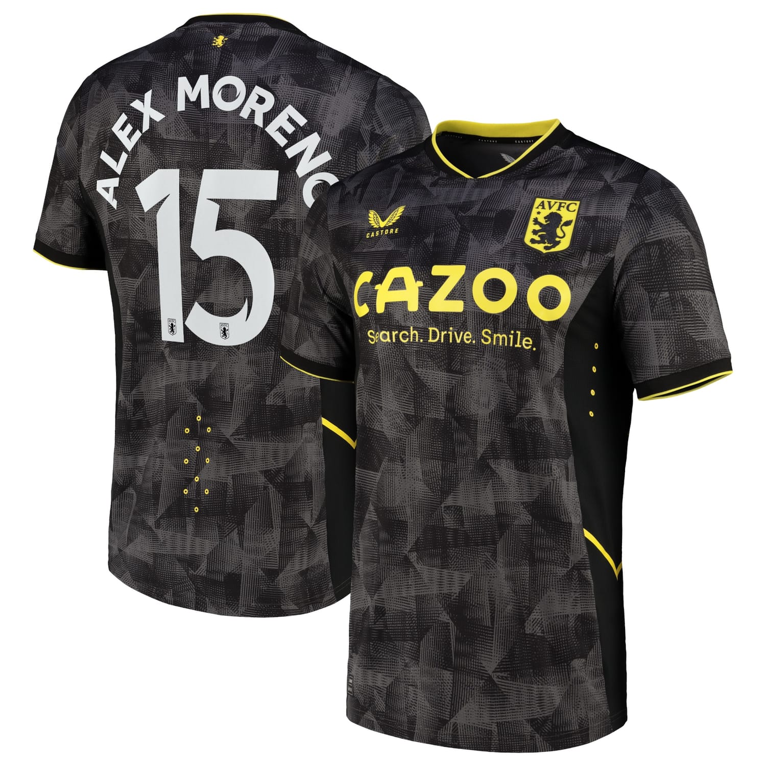 Premier League Aston Villa Third Cup Jersey Shirt 2022-23 player Alex Moreno 15 printing for Men