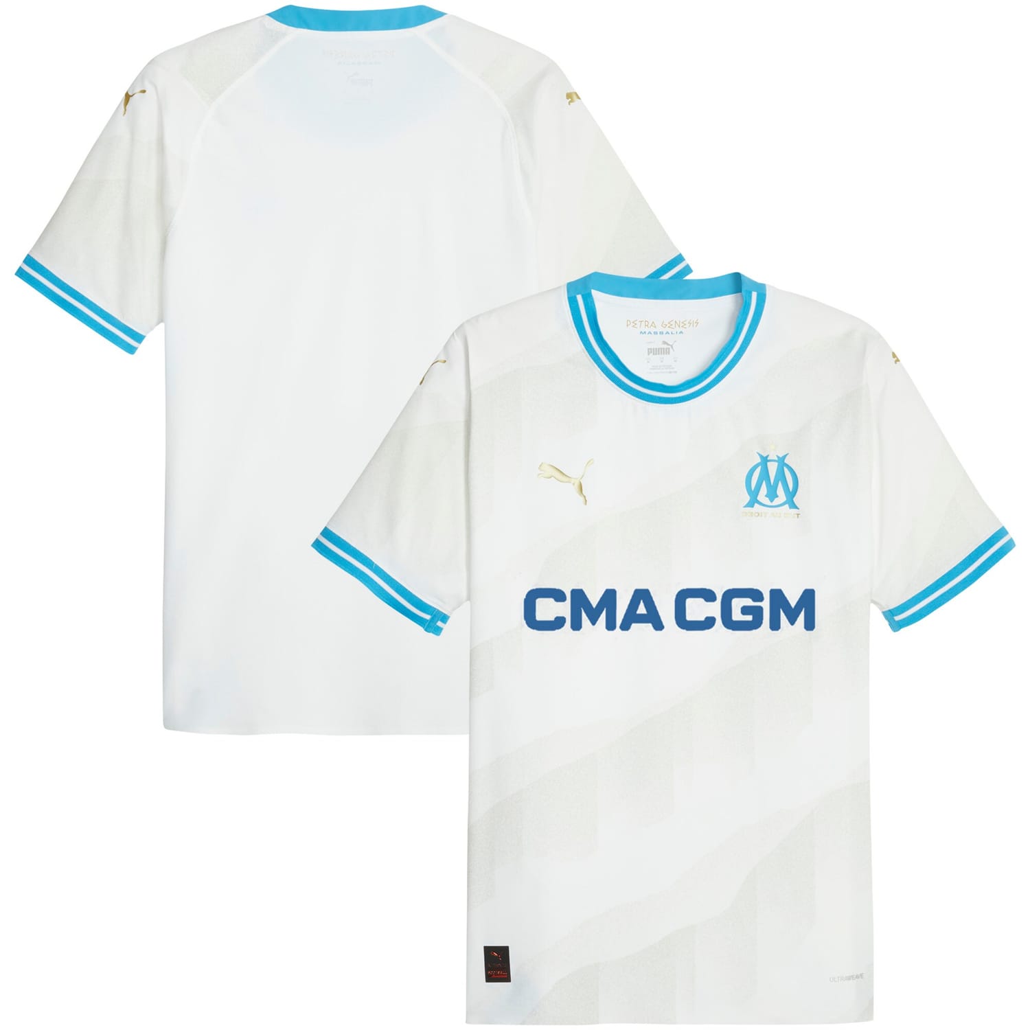 Ligue 1 Olympique Marseille Home Authentic Jersey Shirt 2023-24 for Men