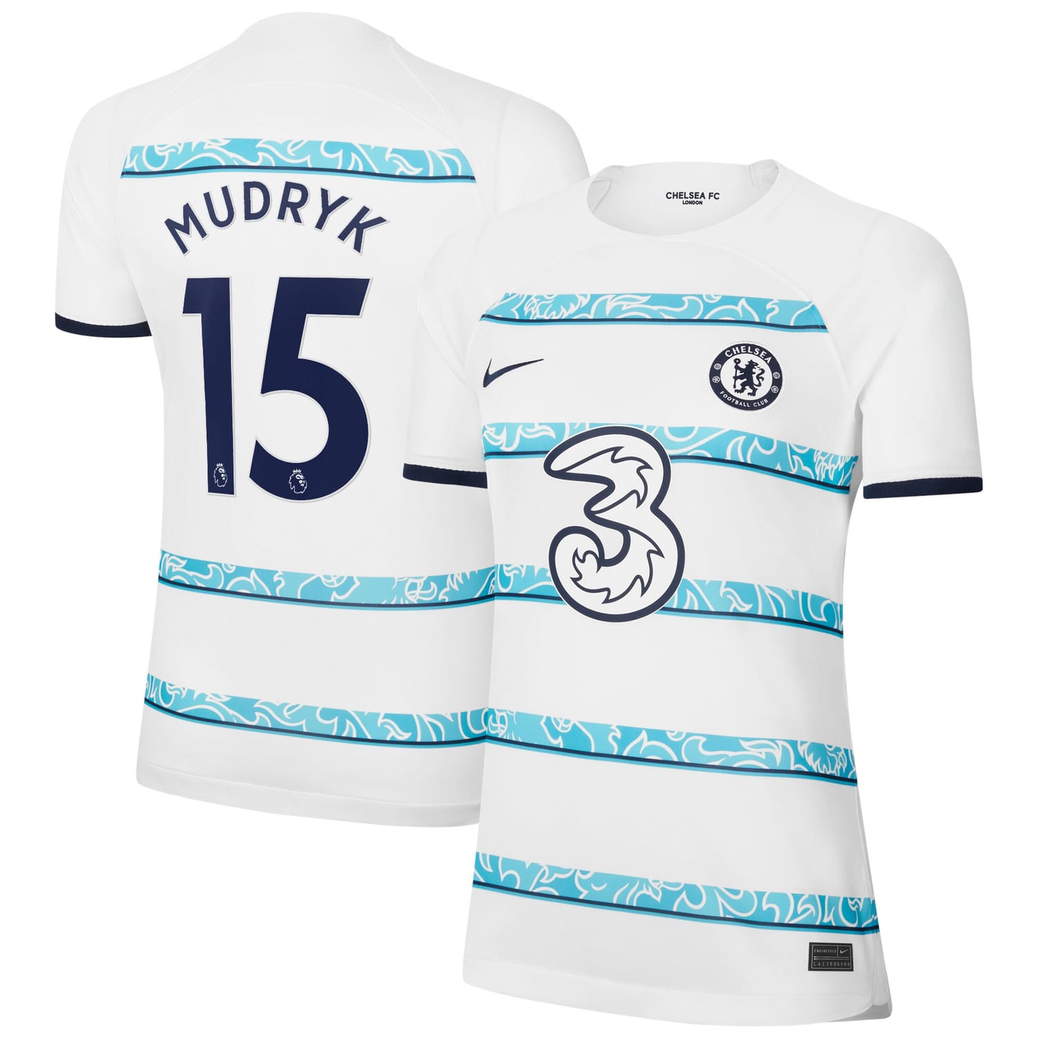 Premier League Chelsea Away Jersey Shirt 2022-23 player Mykhailo Mudryk 15 printing for Women