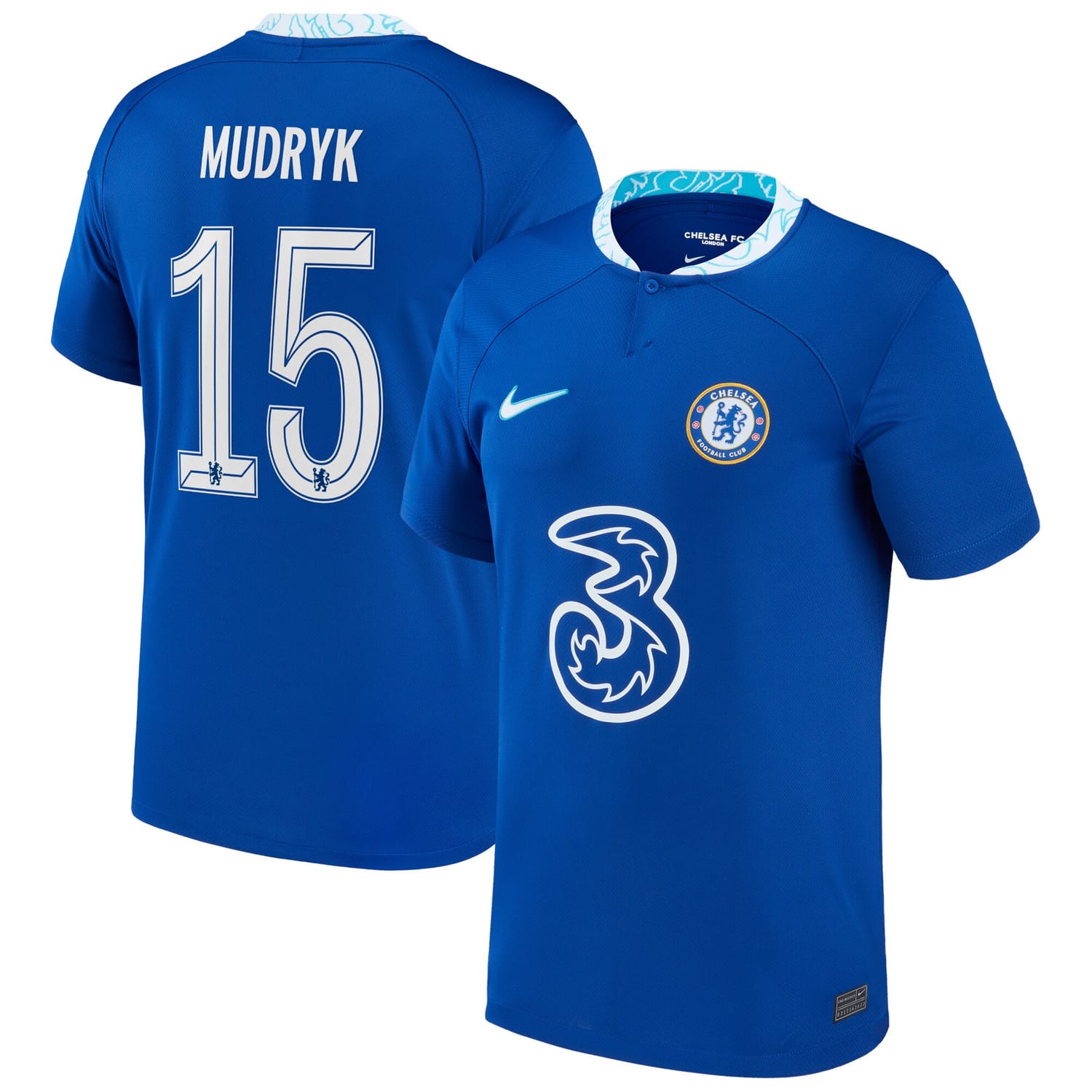 Premier League Chelsea Home Cup Jersey Shirt 2022-23 player Mykhailo Mudryk 15 printing for Men