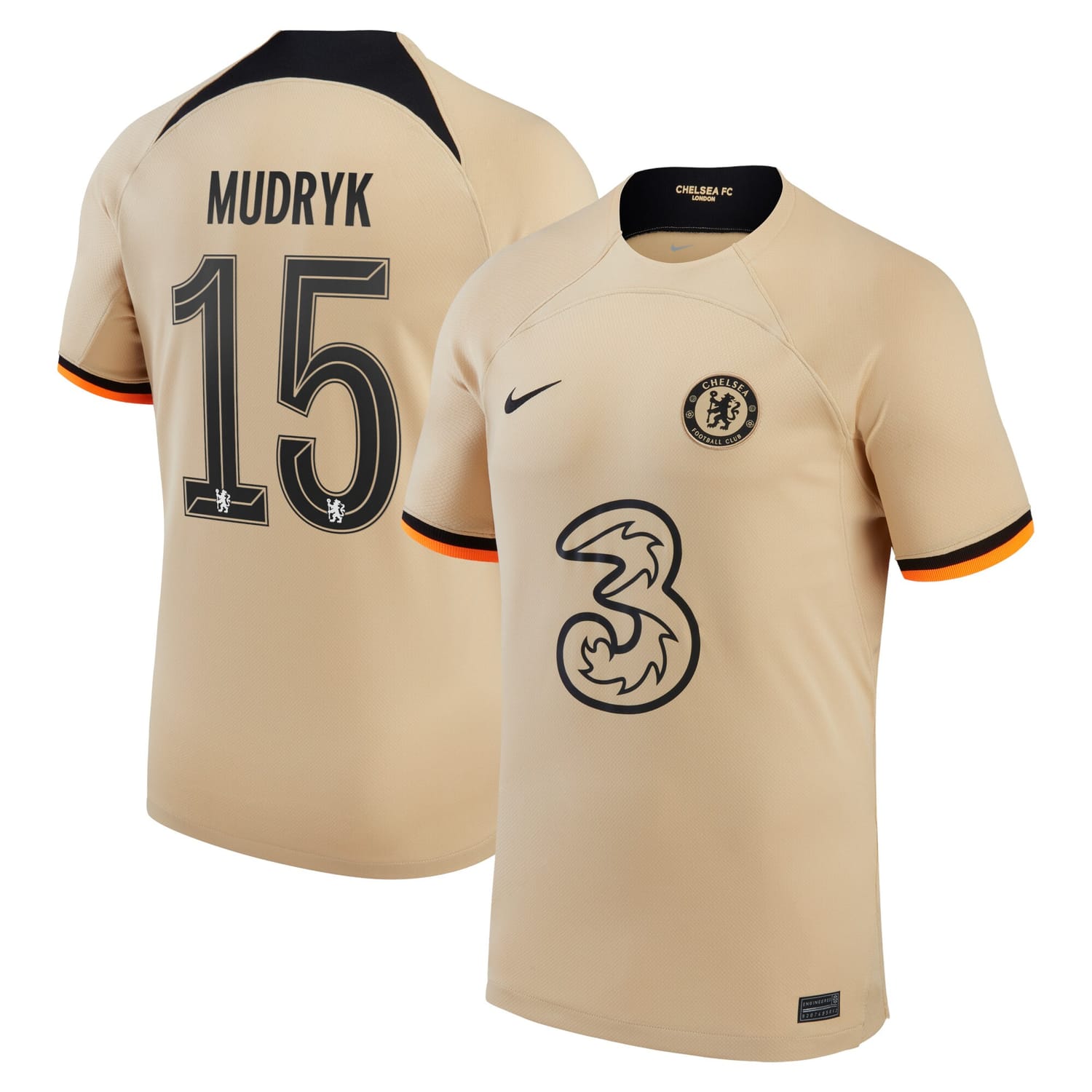Premier League Chelsea Third Cup Jersey Shirt 2022-23 player Mykhailo Mudryk 15 printing for Men