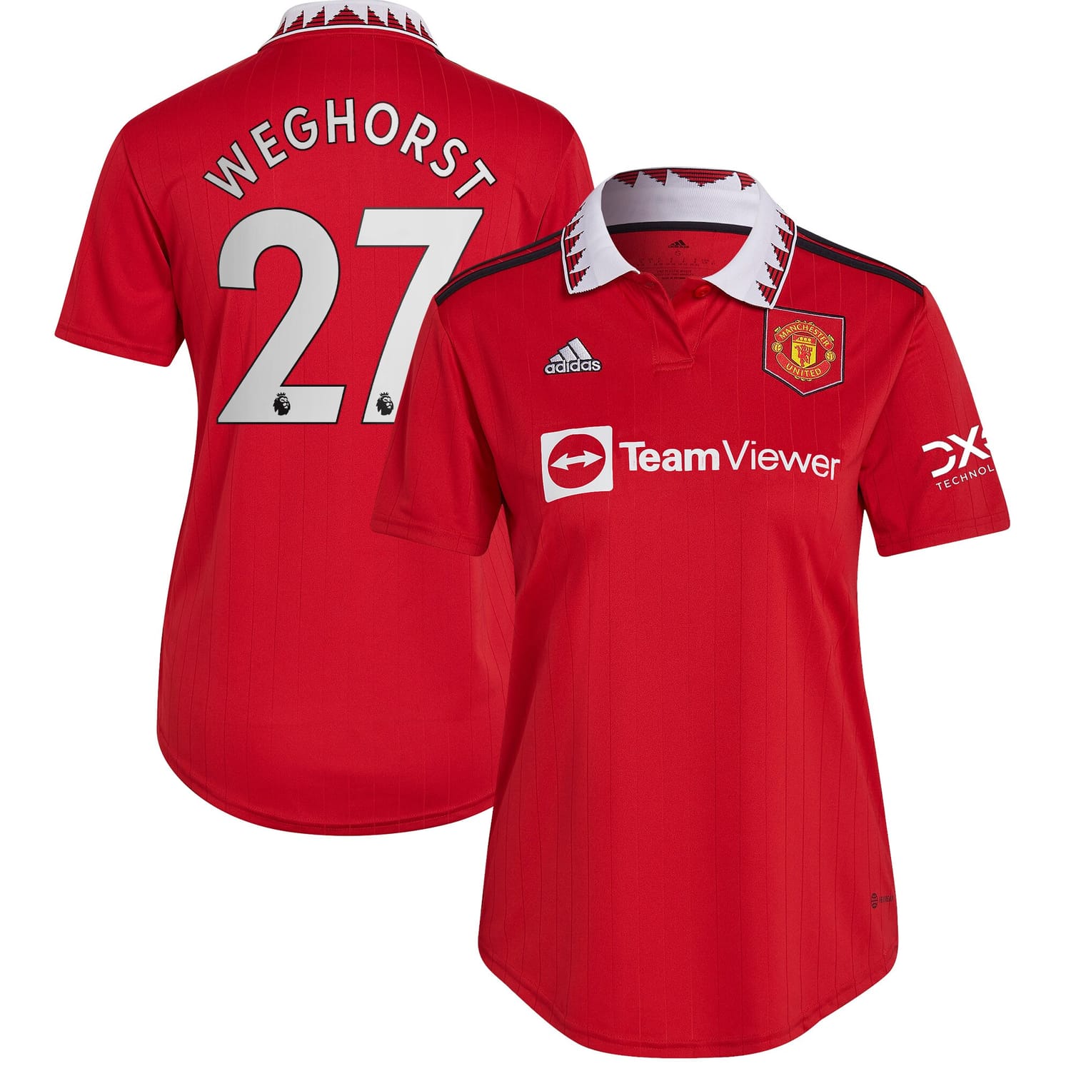 Premier League Manchester United Home Jersey Shirt 2022-23 player Wout Weghorst 27 printing for Women
