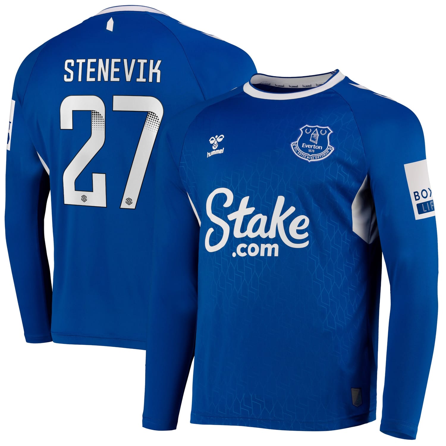 Premier League Everton Home WSL Jersey Shirt Long Sleeve 2022-23 player Elise Stenevik 27 printing for Men