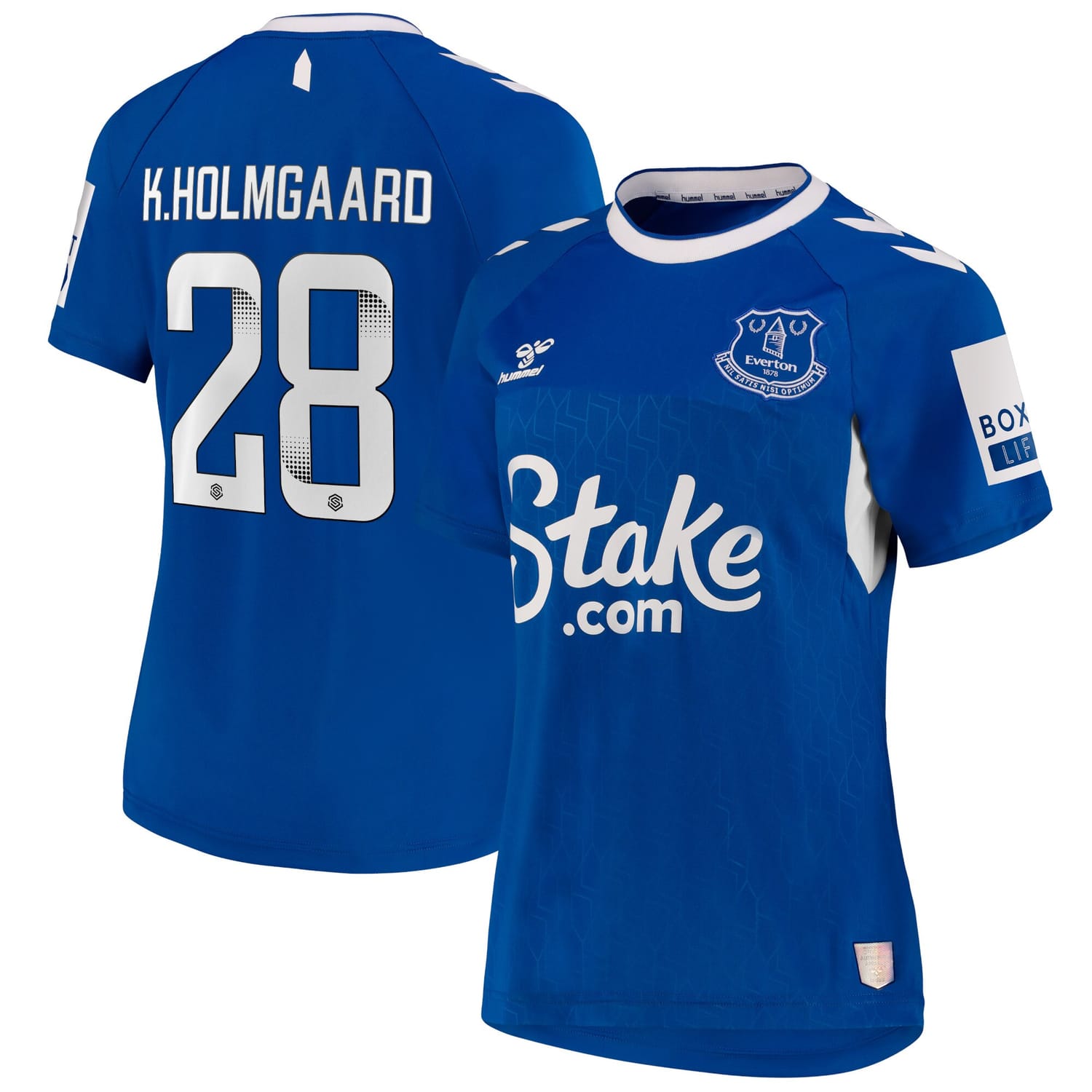 Premier League Everton Home Jersey Shirt 2022-23 player K.Holmgaard 28 printing for Women
