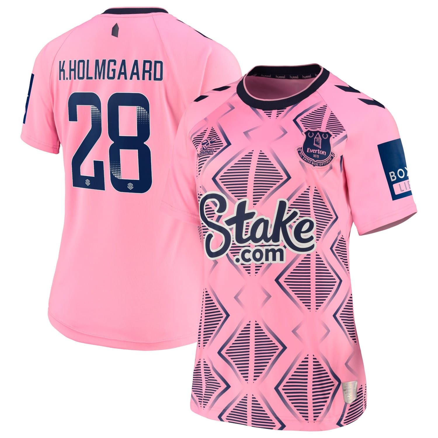 Premier League Everton Away Jersey Shirt 2022-23 player K.Holmgaard 28 printing for Women