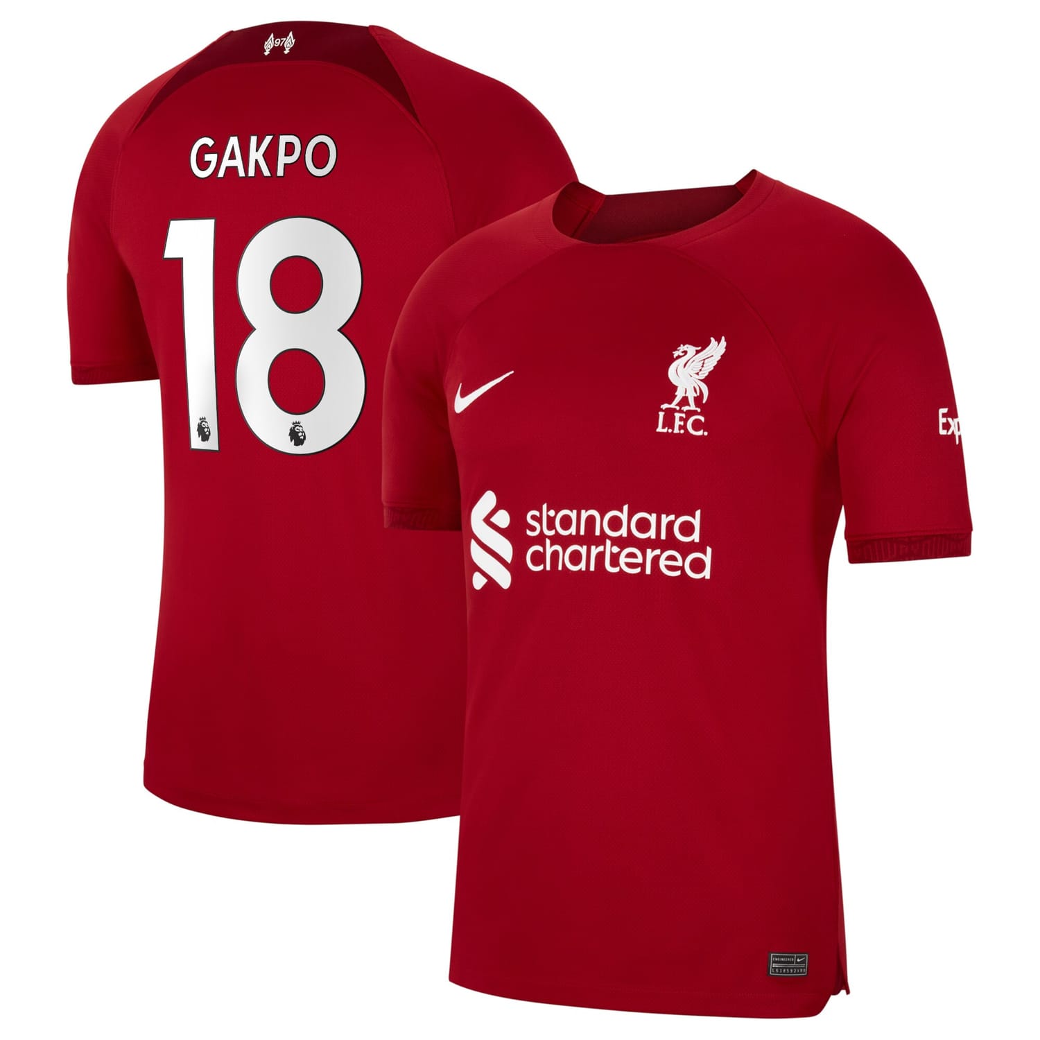 Premier League Liverpool Home Jersey Shirt 2022-23 player Cody Gakpo 18 printing for Men