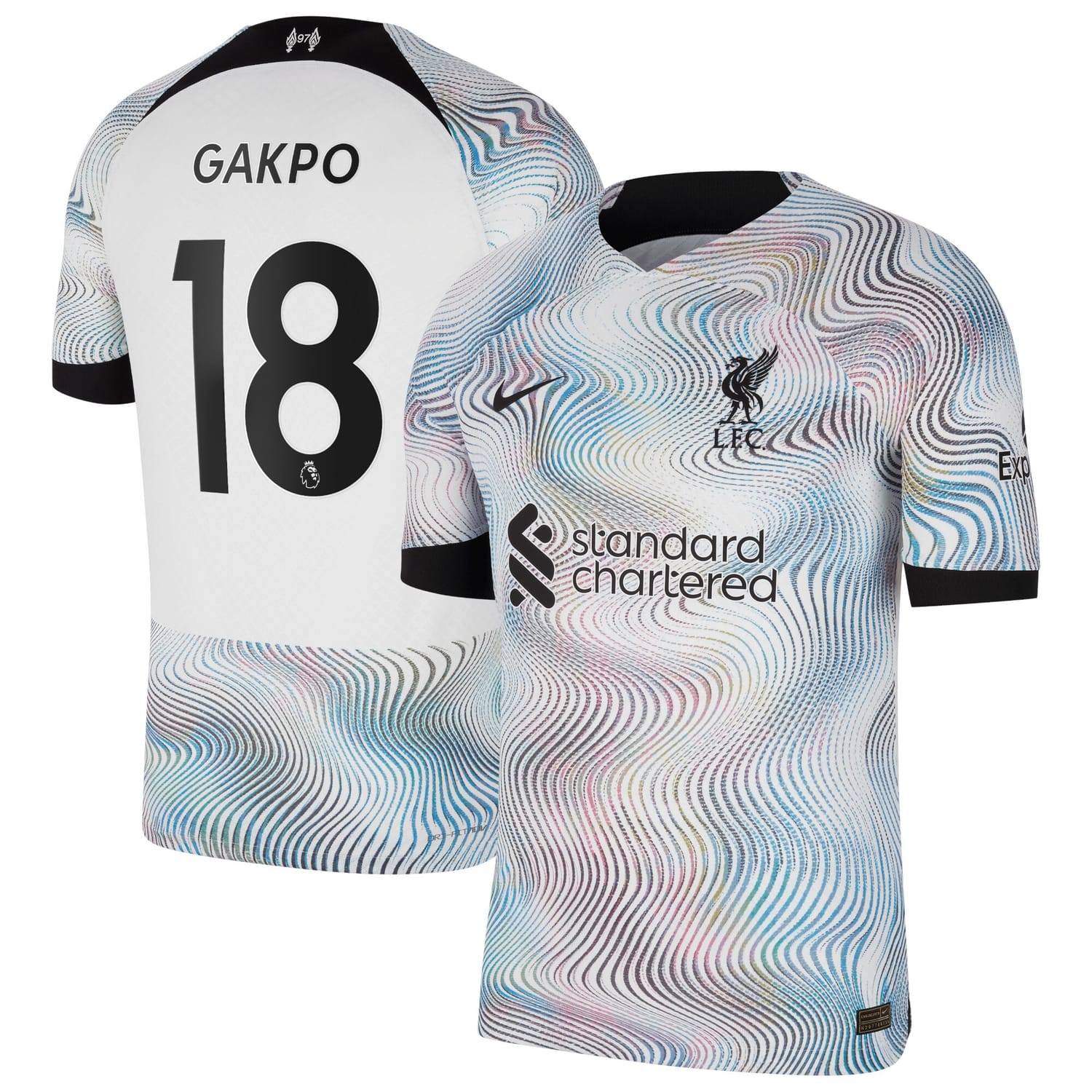 Premier League Liverpool Away Authentic Jersey Shirt 2022-23 player Cody Gakpo 18 printing for Men