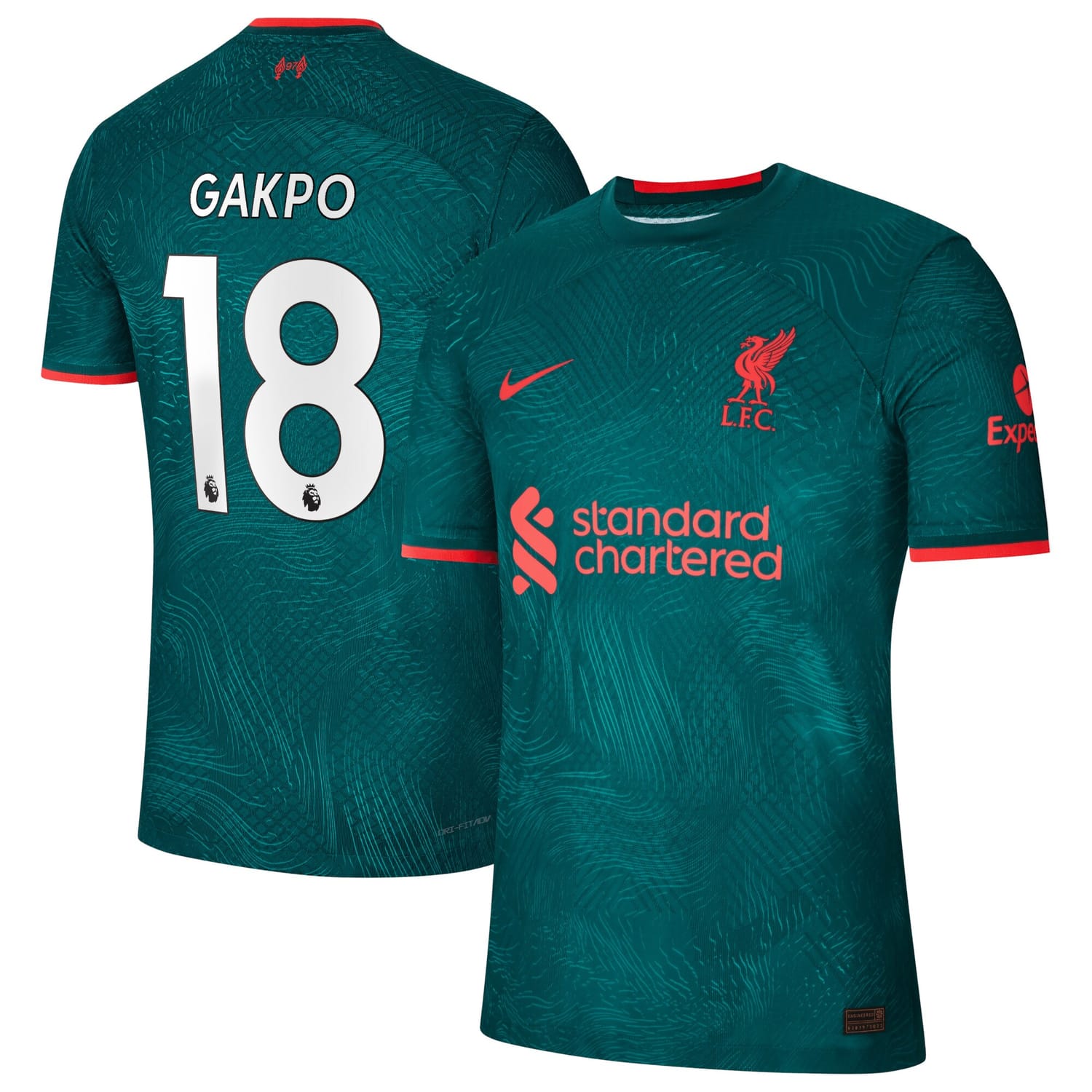 Premier League Liverpool Third Authentic Jersey Shirt 2022-23 player Cody Gakpo 18 printing for Men