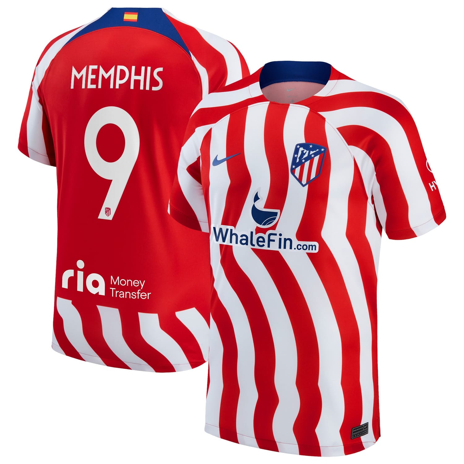 La Liga Atletico de Madrid Home Metropolitano Jersey Shirt 2022-23 player Memphis Depay 9 printing for Men