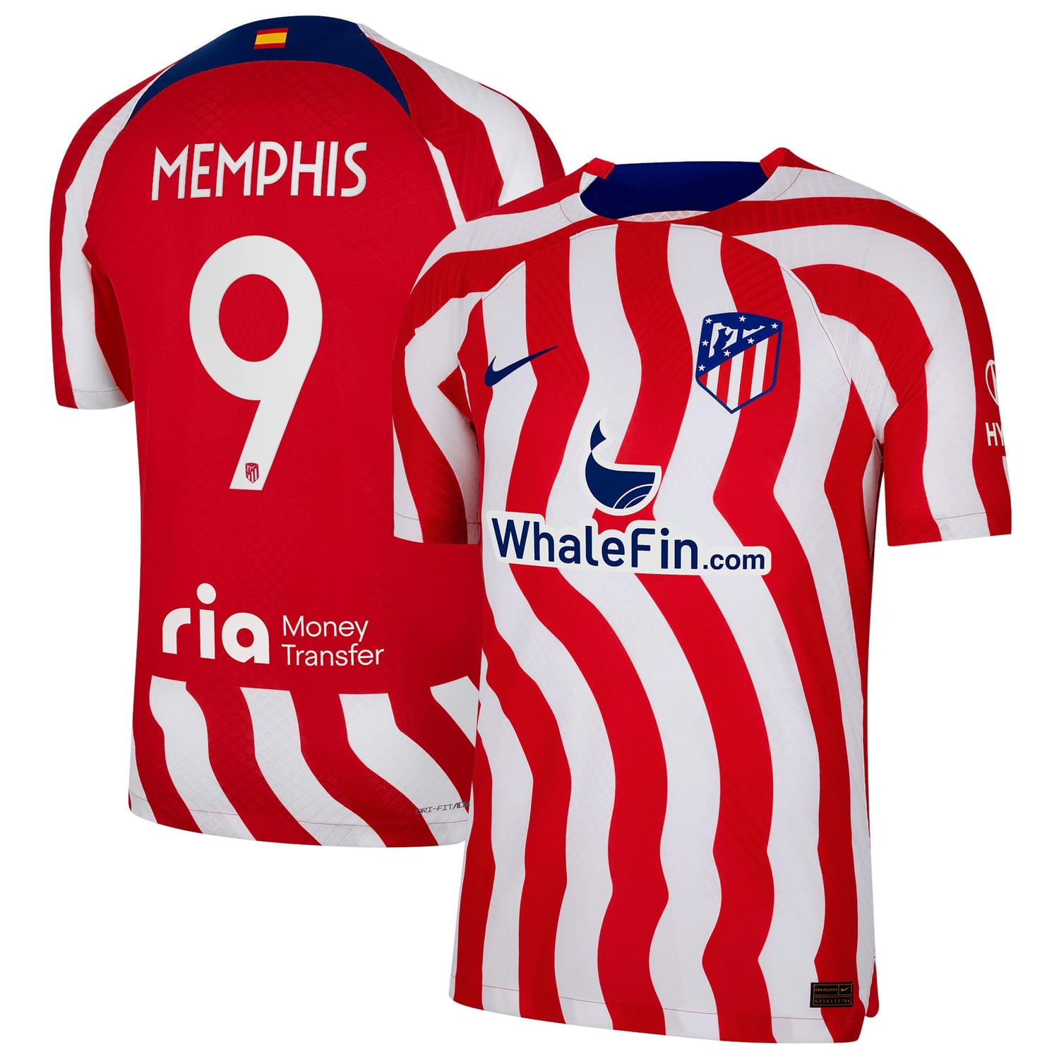 La Liga Atletico de Madrid Home Metropolitano Authentic Jersey Shirt 2022-23 player Memphis Depay 9 printing for Men