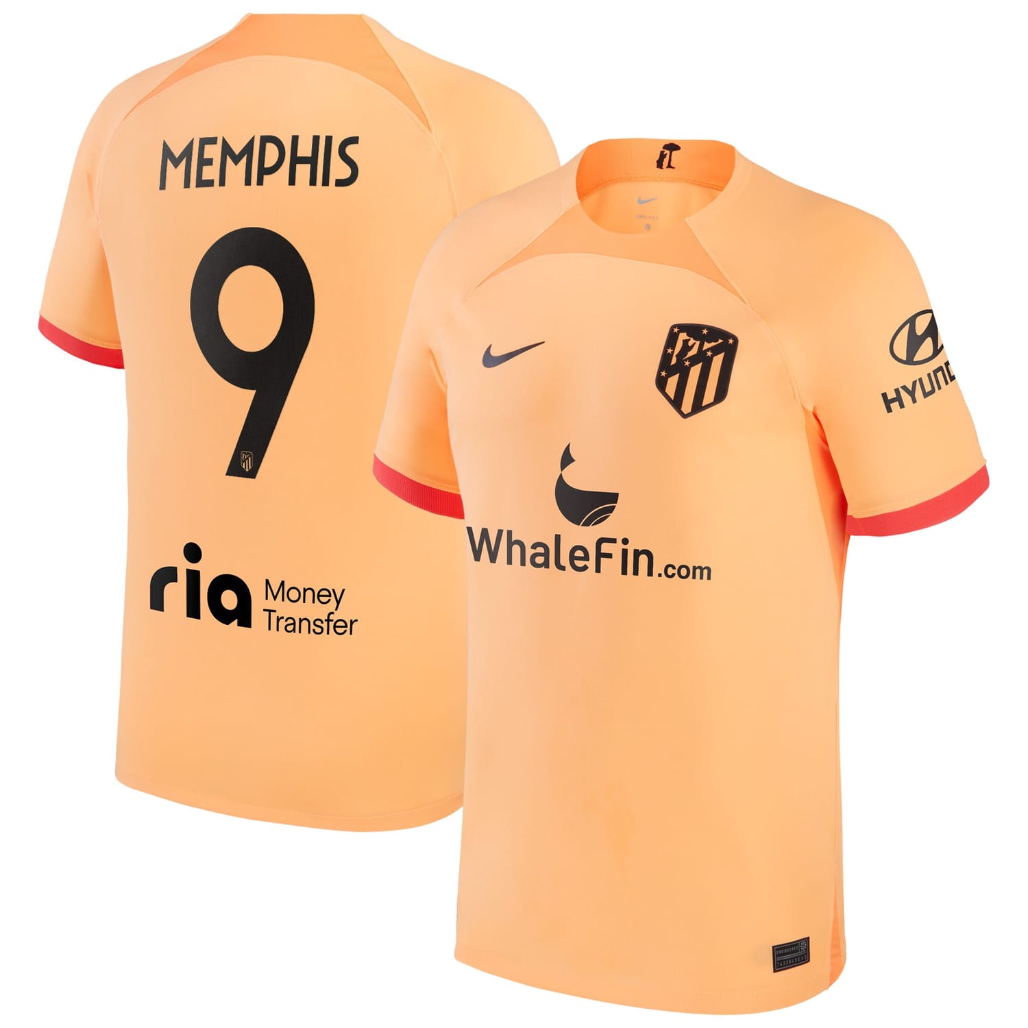 La Liga Atletico de Madrid Third Metropolitano Jersey Shirt 2022-23 player Memphis Depay 9 printing for Men