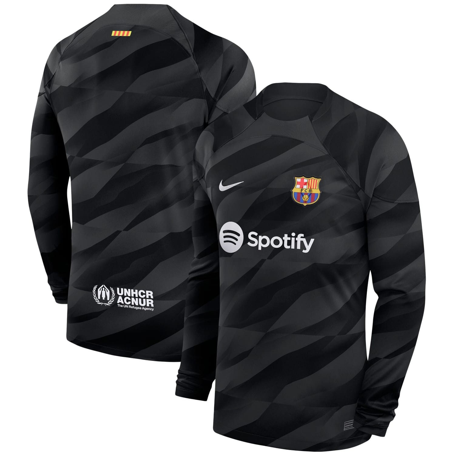 La Liga Barcelona Goalkeeper Jersey Shirt Long Sleeve 2023-24 for Men