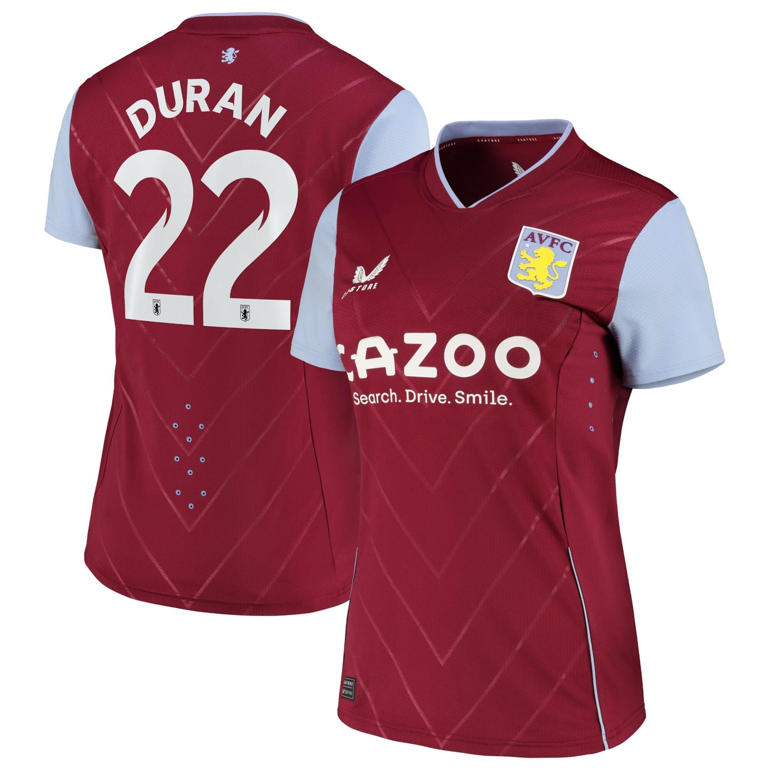 Premier League Aston Villa Home Cup Pro Jersey Shirt 2022-23 player Duran 22 printing for Women