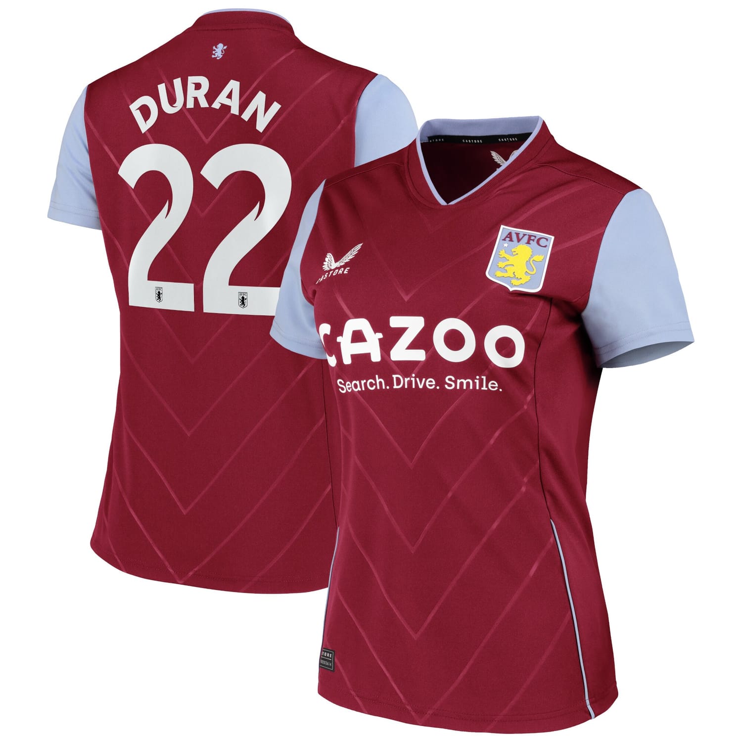Premier League Aston Villa Home Cup Jersey Shirt 2022-23 player Duran 22 printing for Women