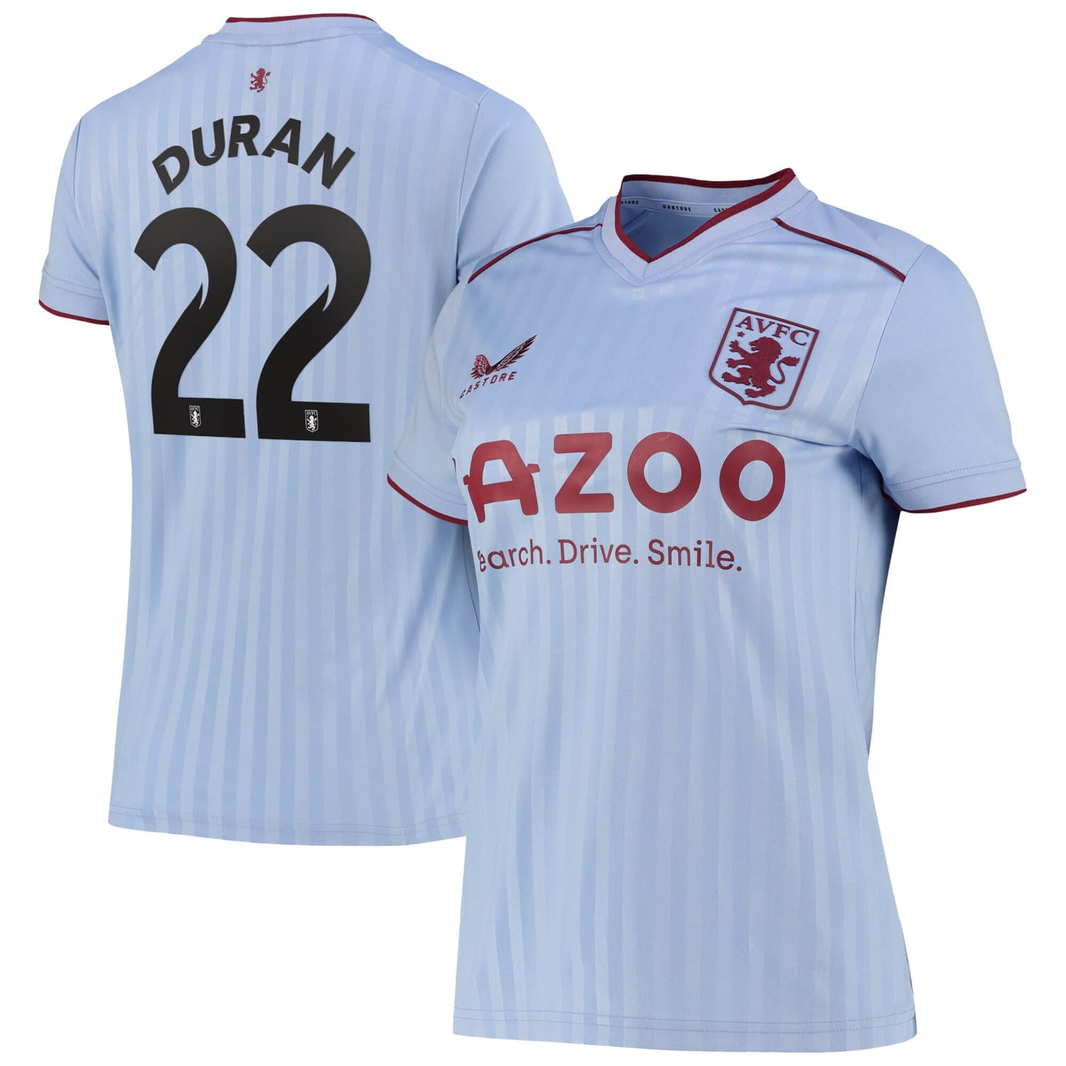 Premier League Aston Villa Away Cup Jersey Shirt 2022-23 player Duran 22 printing for Women