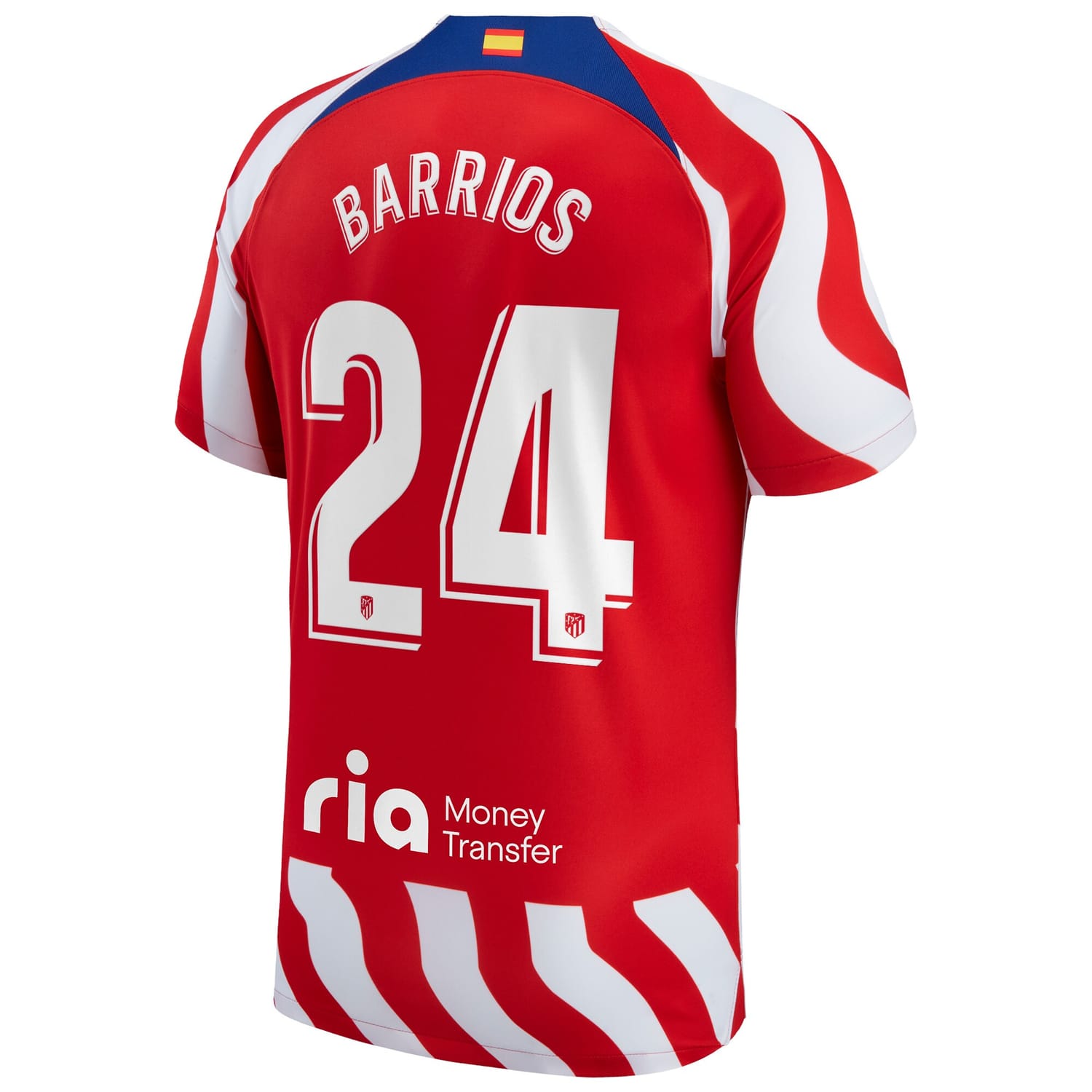 La Liga Atletico de Madrid Home Jersey Shirt 2022-23 player Pablo Barrios 24 printing for Men