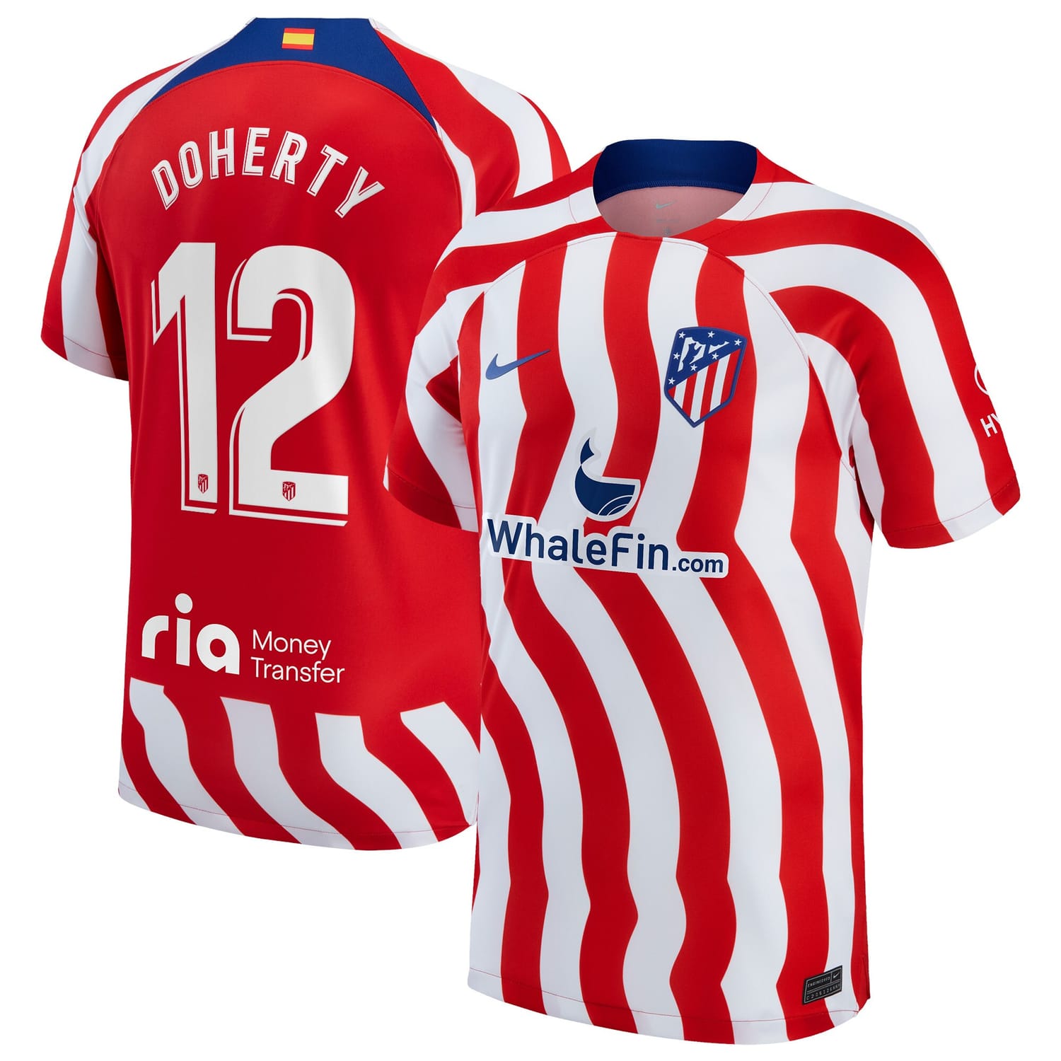 La Liga Atletico de Madrid Home Jersey Shirt 2022-23 player Matt Doherty 12 printing for Men