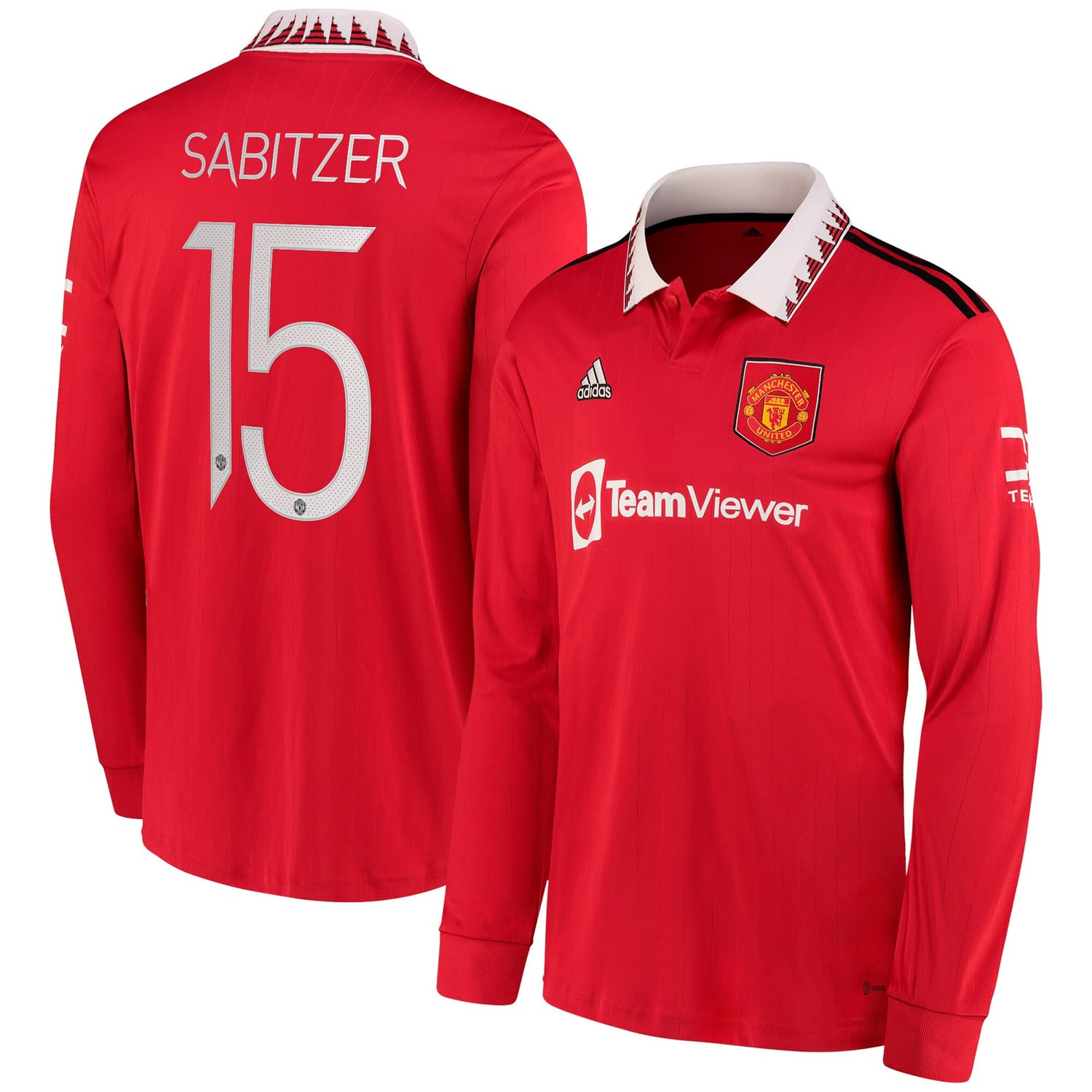 Premier League Manchester United Home Cup Jersey Shirt Long Sleeve 2022-23 player Marcel Sabitzer 15 printing for Men