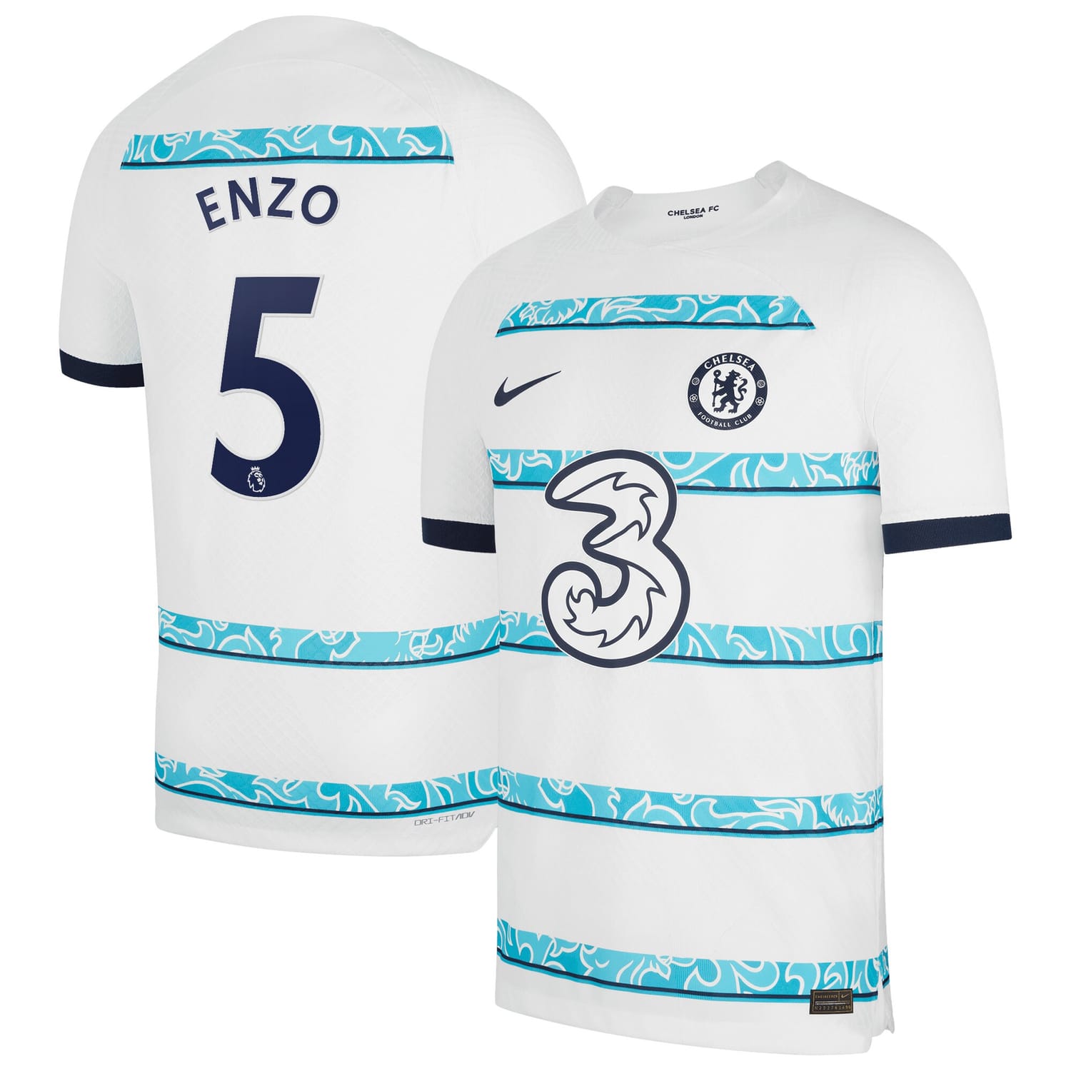 Premier League Chelsea Away Authentic Jersey Shirt 2022-23 player Enzo Fernández 5 printing for Men