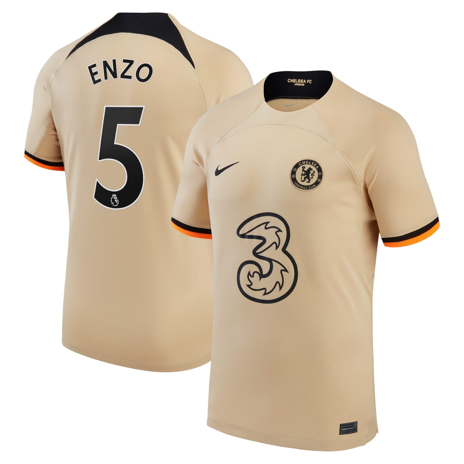 Premier League Chelsea Third Jersey Shirt 2022-23 player Enzo Fernández 5  printing for Men