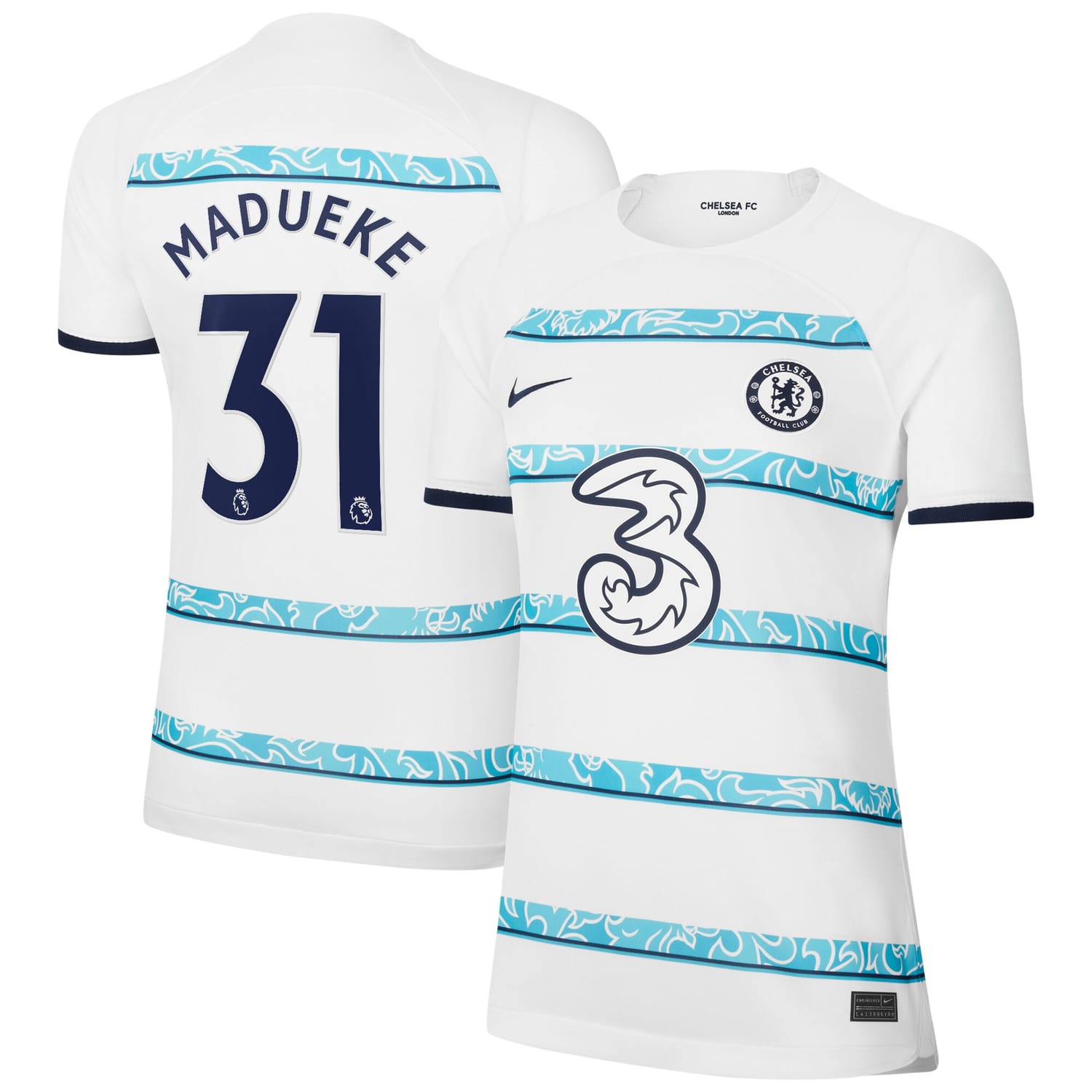 Premier League Chelsea Away Jersey Shirt 2022-23 player Noni Madueke 31 printing for Women