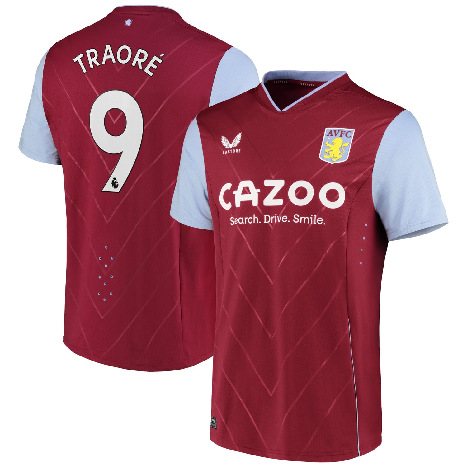 Premier League Aston Villa Home Pro Jersey Shirt 2022-23 player Bertrand Traore 9 printing for Men
