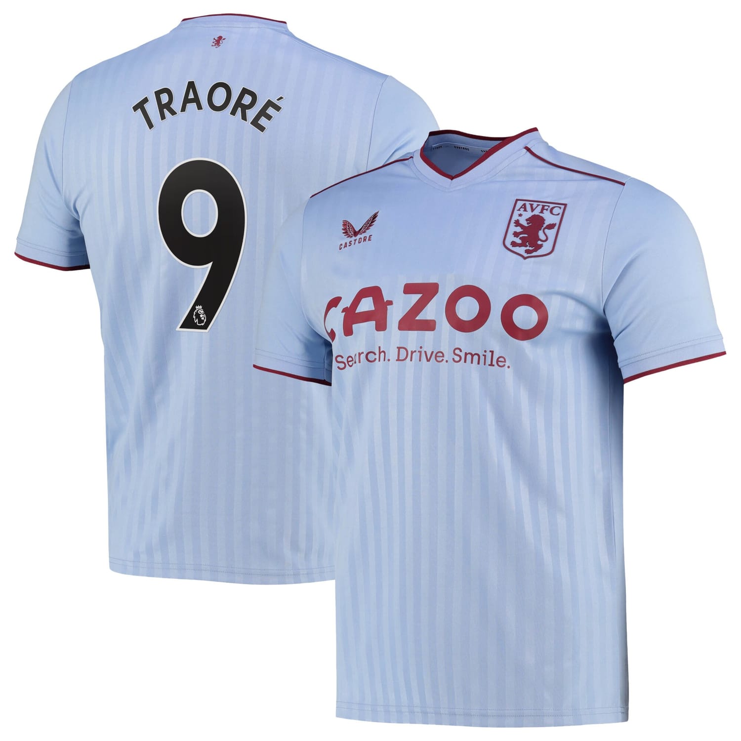 Premier League Aston Villa Away Jersey Shirt 2022-23 player Bertrand Traore 9 printing for Men
