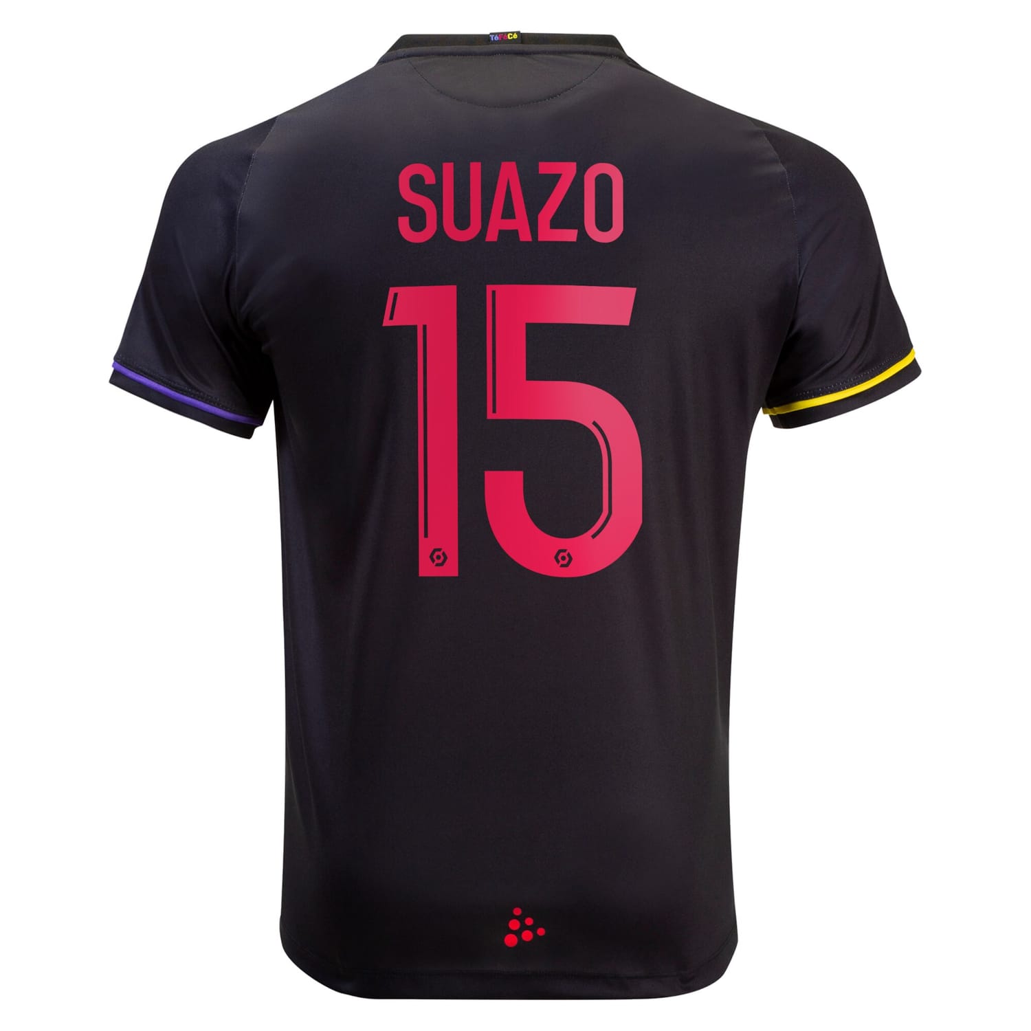 Ligue 1 Toulouse Away Jersey Shirt 2022-23 player Gabriel Suazo 15 printing for Men