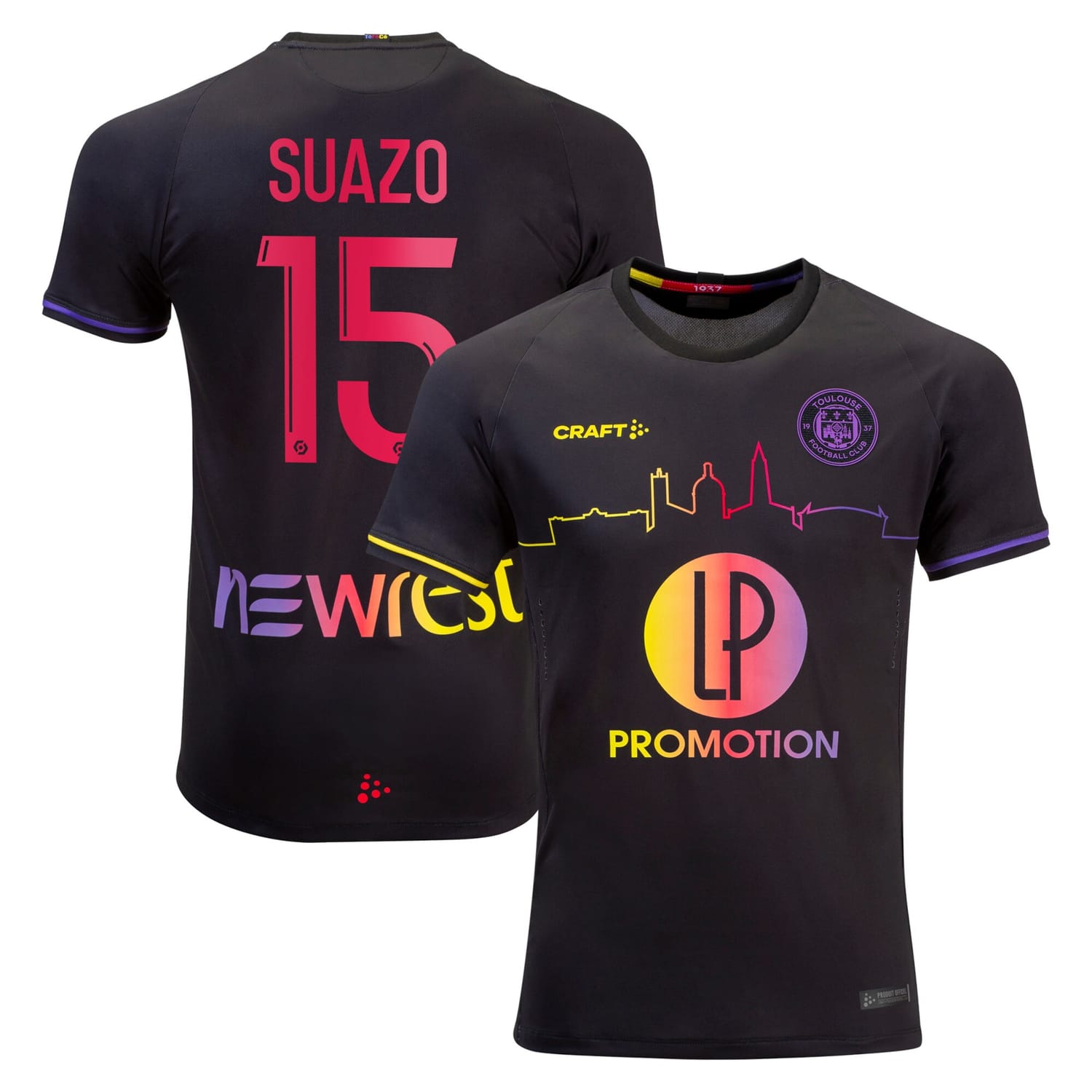 Ligue 1 Toulouse Away Pro Jersey Shirt 2022-23 player Gabriel Suazo 15 printing for Men