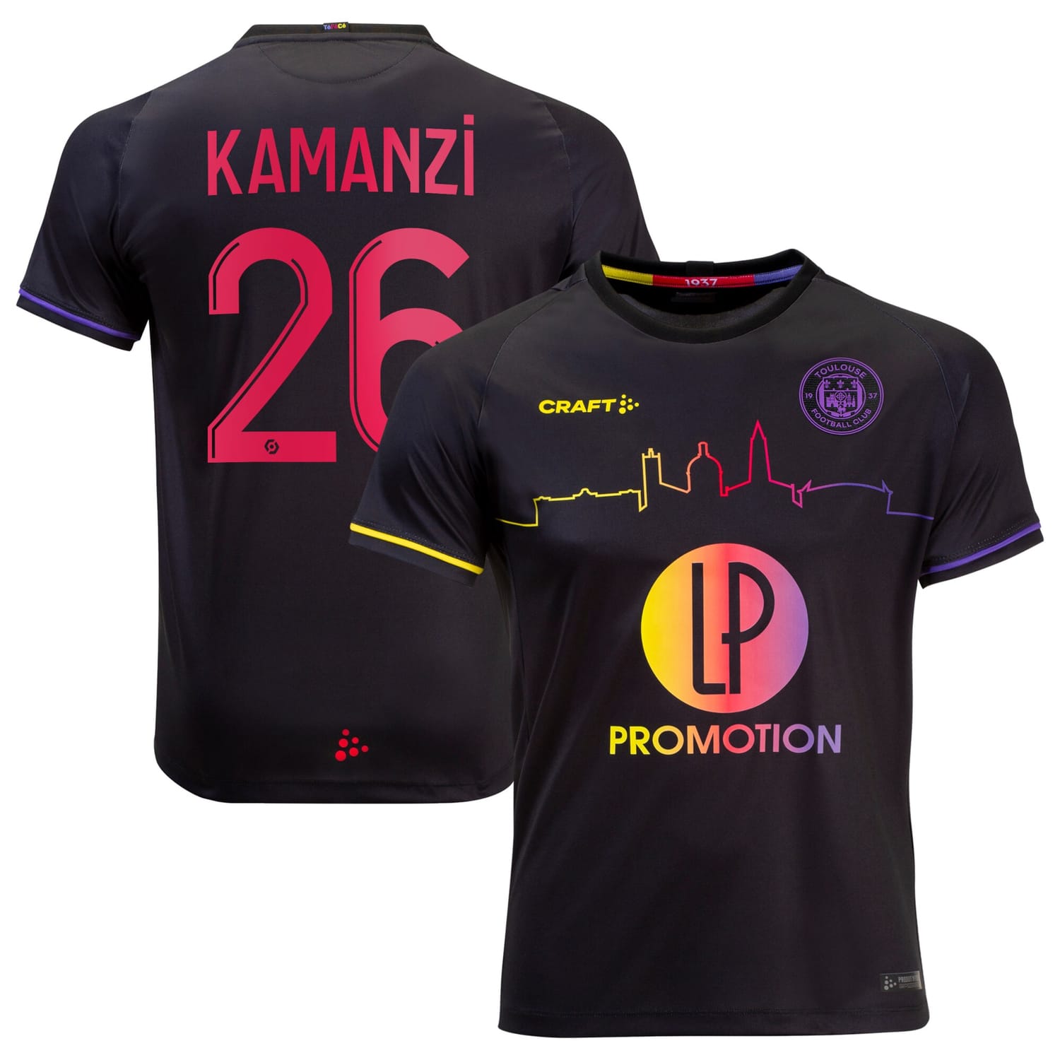 Ligue 1 Toulouse Away Jersey Shirt 2022-23 player Warren Kamanzi 26 printing for Men