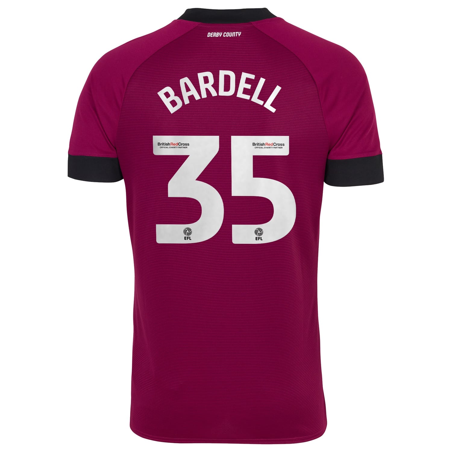 EFL League One Derby County Third Jersey Shirt 2022-23 player Max Bardell 35 printing for Men