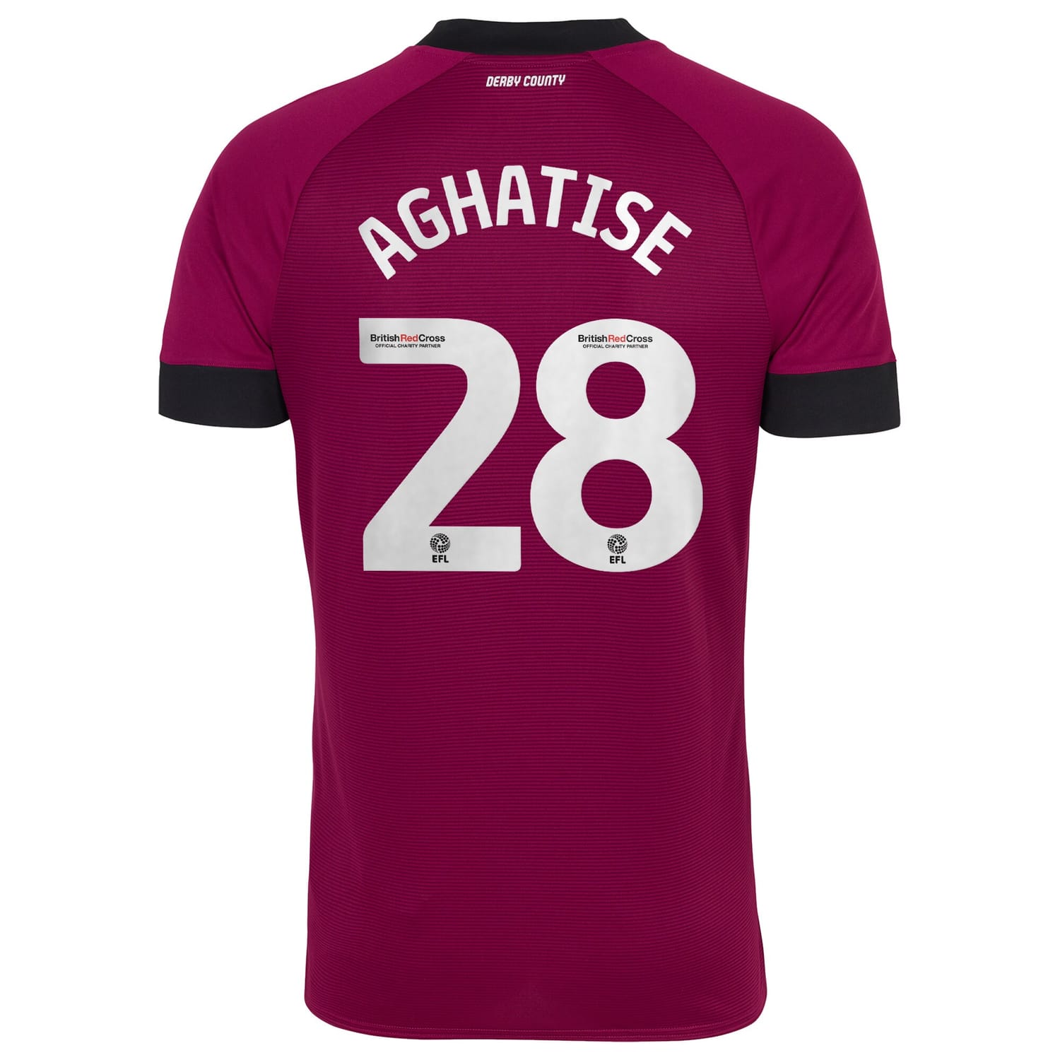 EFL League One Derby County Third Jersey Shirt 2022-23 player Osazee Aghatise 28 printing for Men