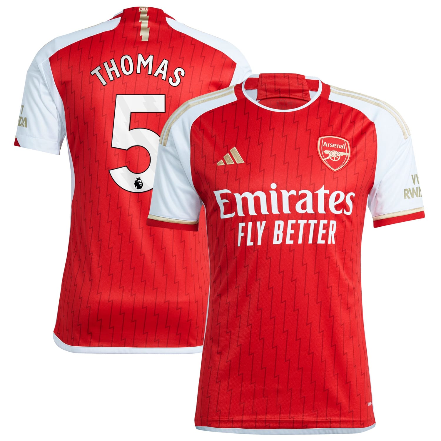 Premier League Arsenal Home Jersey Shirt 2023-24 player Thomas Partey 5 printing for Men