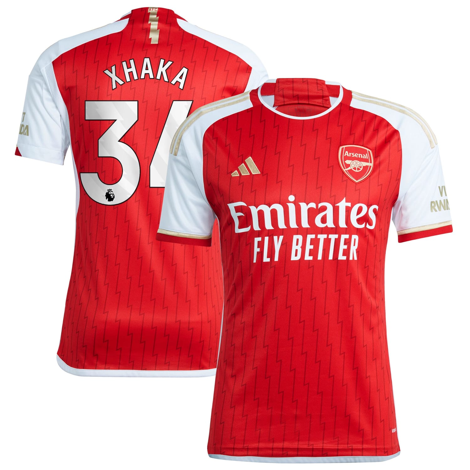 Premier League Arsenal Home Jersey Shirt 2023-24 player Granit Xhaka 34 printing for Men