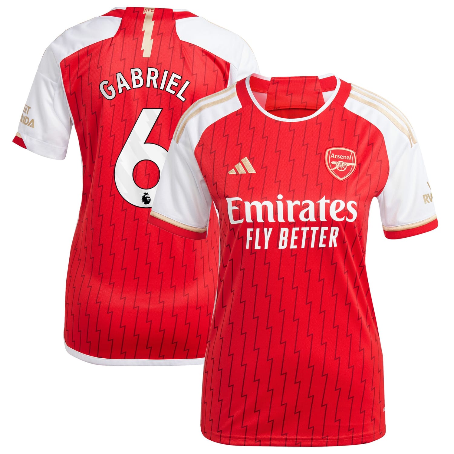 Premier League Arsenal Home Jersey Shirt 2023-24 player Gabriel Magalhães 6 printing for Women