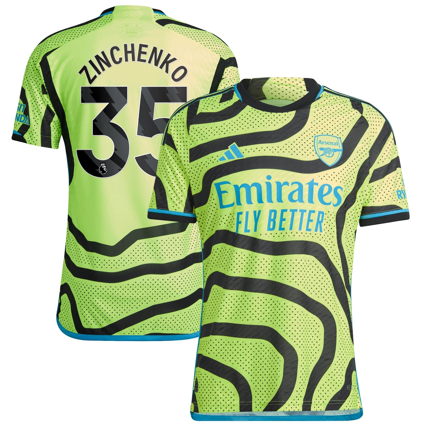 Premier League Arsenal Away Authentic Jersey Shirt 2023-24 player Oleksandr Zinchenko 35 printing for Men