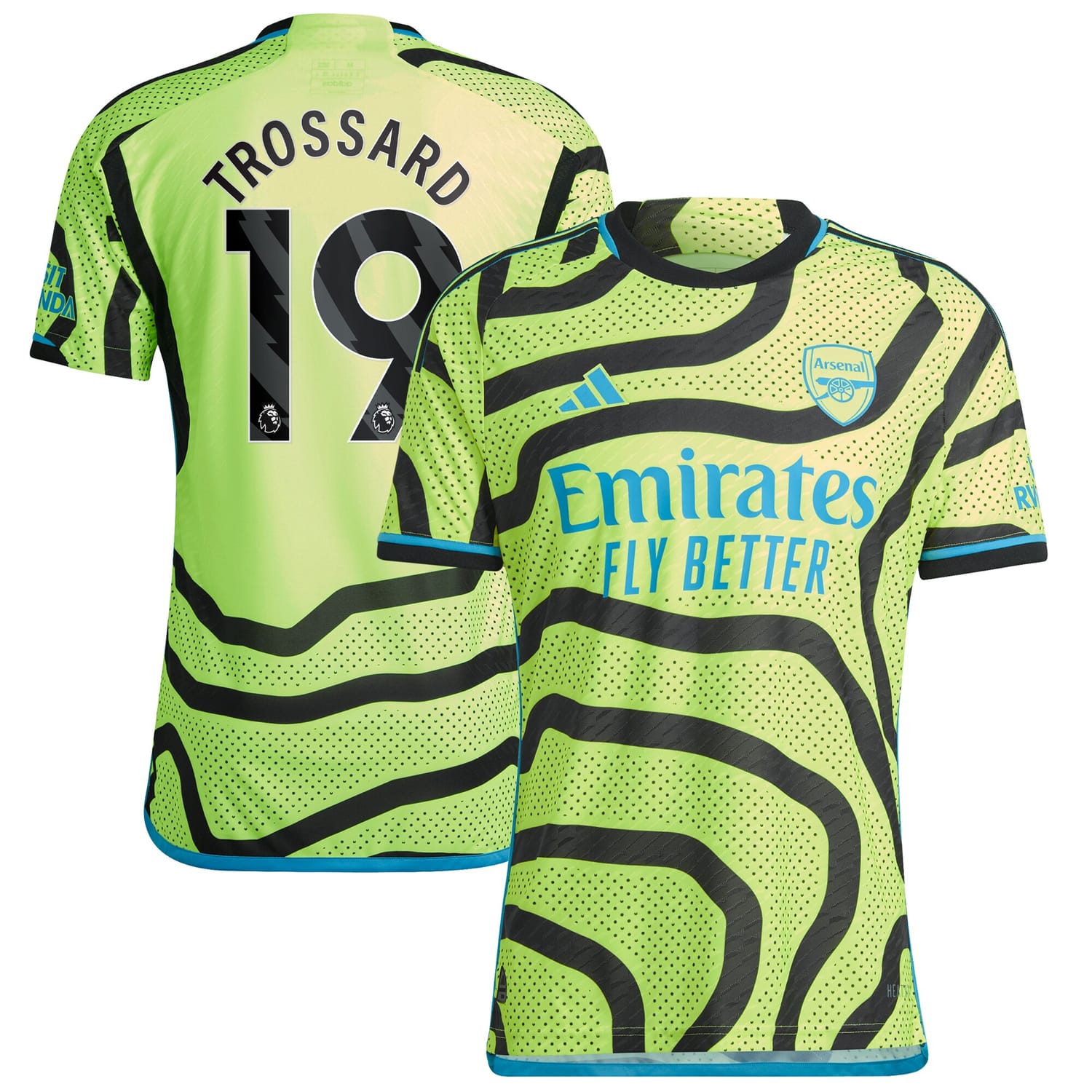 Premier League Arsenal Away Authentic Jersey Shirt 2023-24 player Leandro Trossard 19 printing for Men