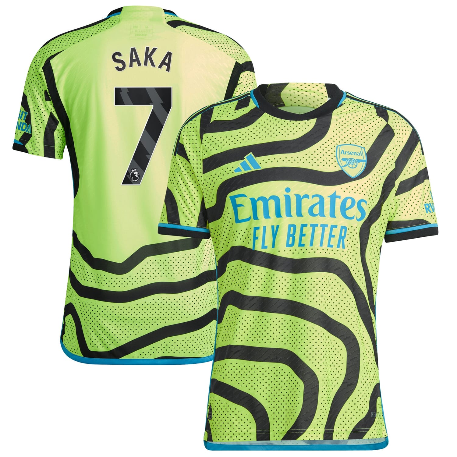 Premier League Arsenal Away Authentic Jersey Shirt 2023-24 player Bukayo Saka 7 printing for Men