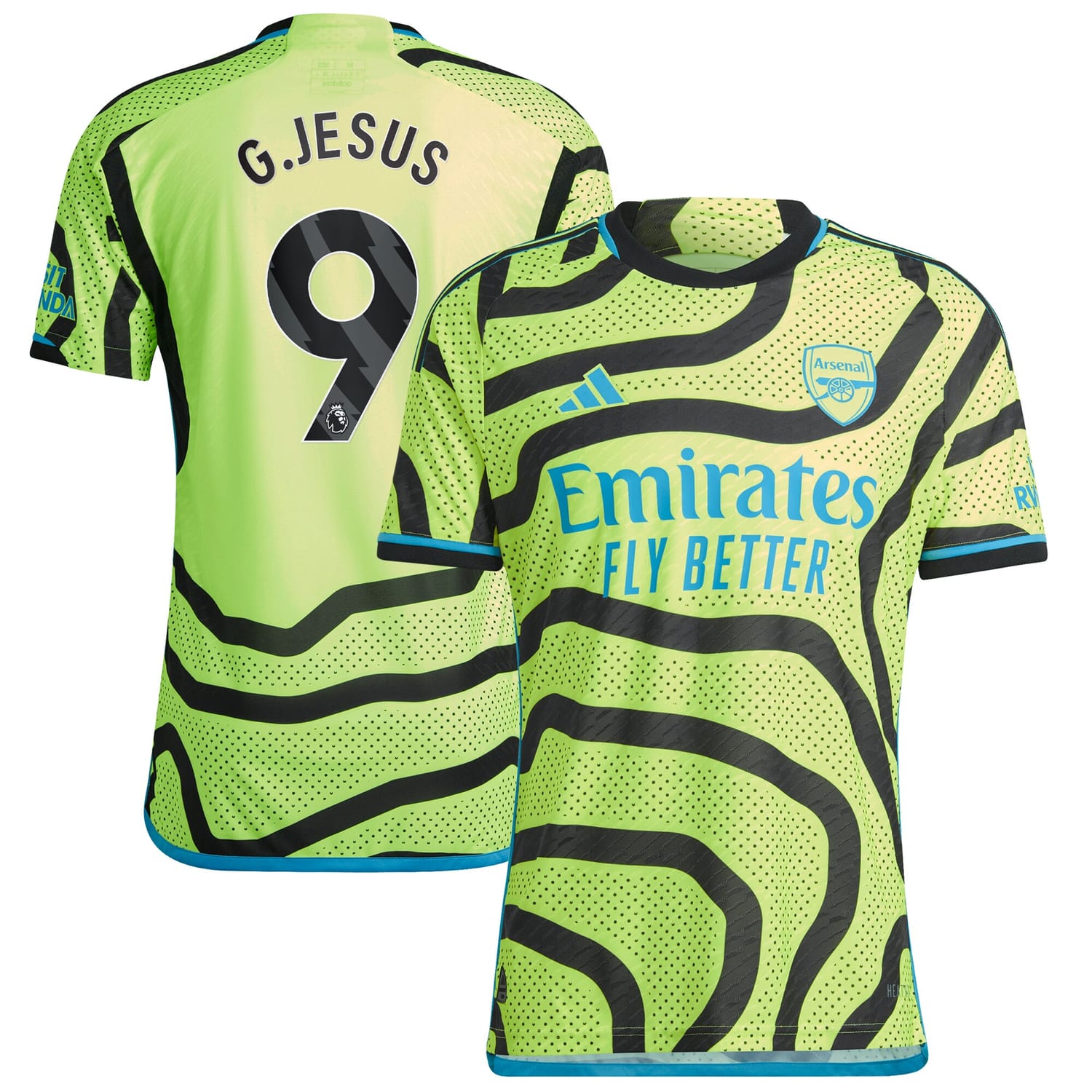 Premier League Arsenal Away Authentic Jersey Shirt 2023-24 player Gabriel Jesus 9 printing for Men