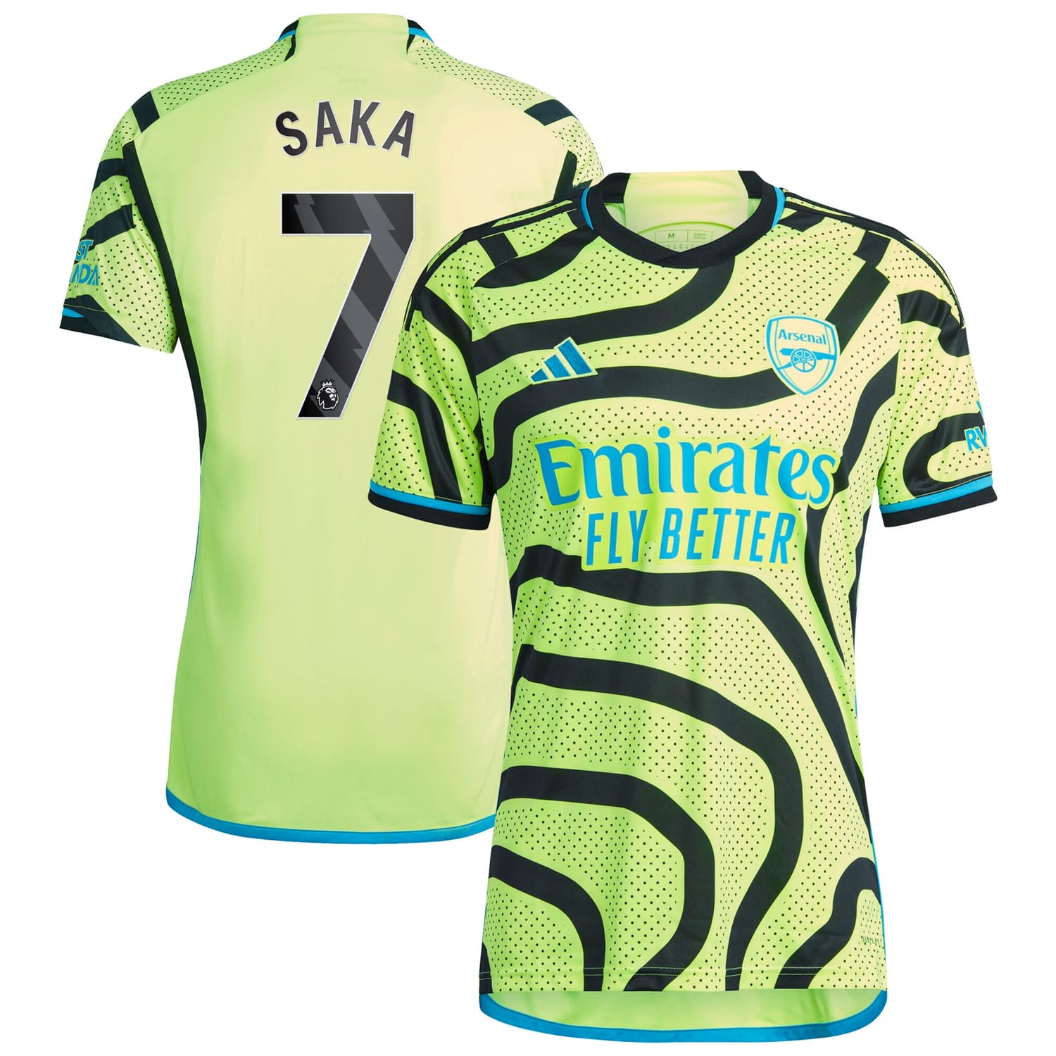 Premier League Arsenal Away Jersey Shirt 2023-24 player Bukayo Saka 7 printing for Men